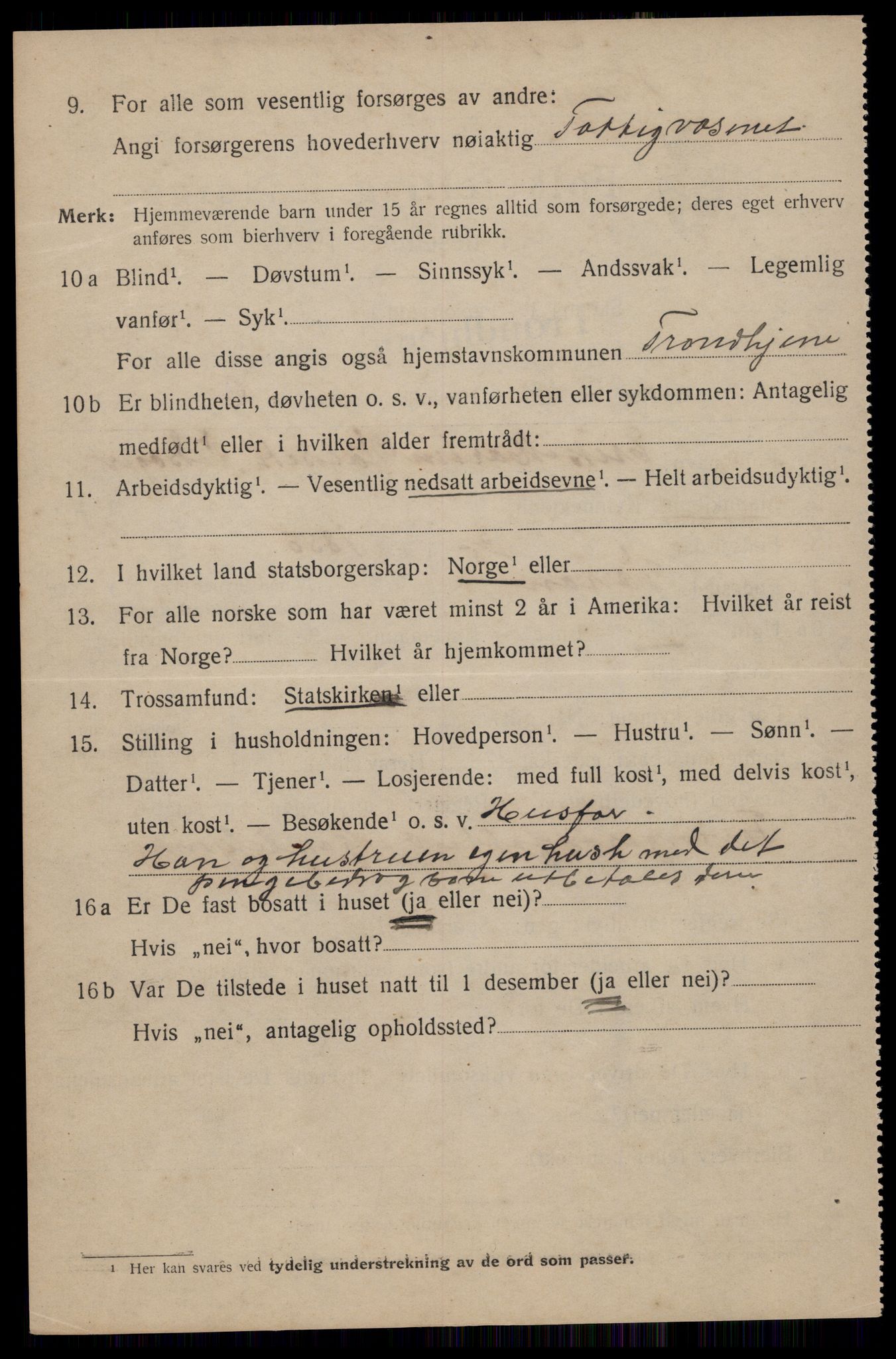 SAT, Folketelling 1920 for 1601 Trondheim kjøpstad, 1920, s. 49393