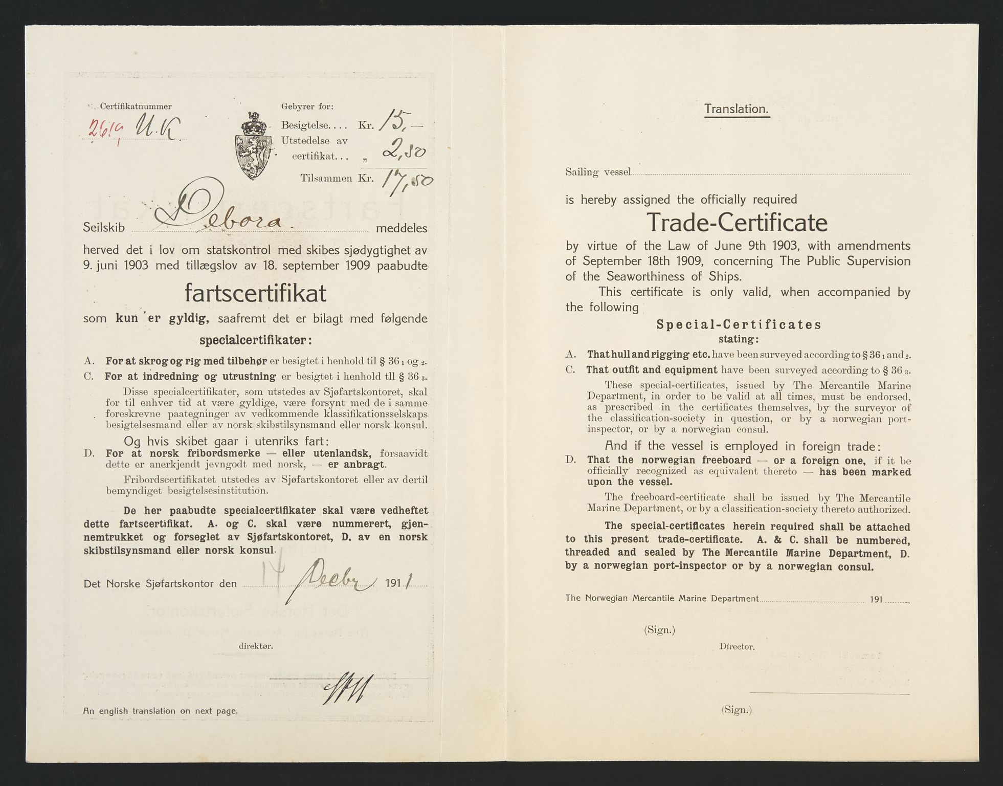 Sjøfartsdirektoratet med forløpere, skipsmapper slettede skip, AV/RA-S-4998/F/Fa/L0235: --, 1847-1930, s. 254