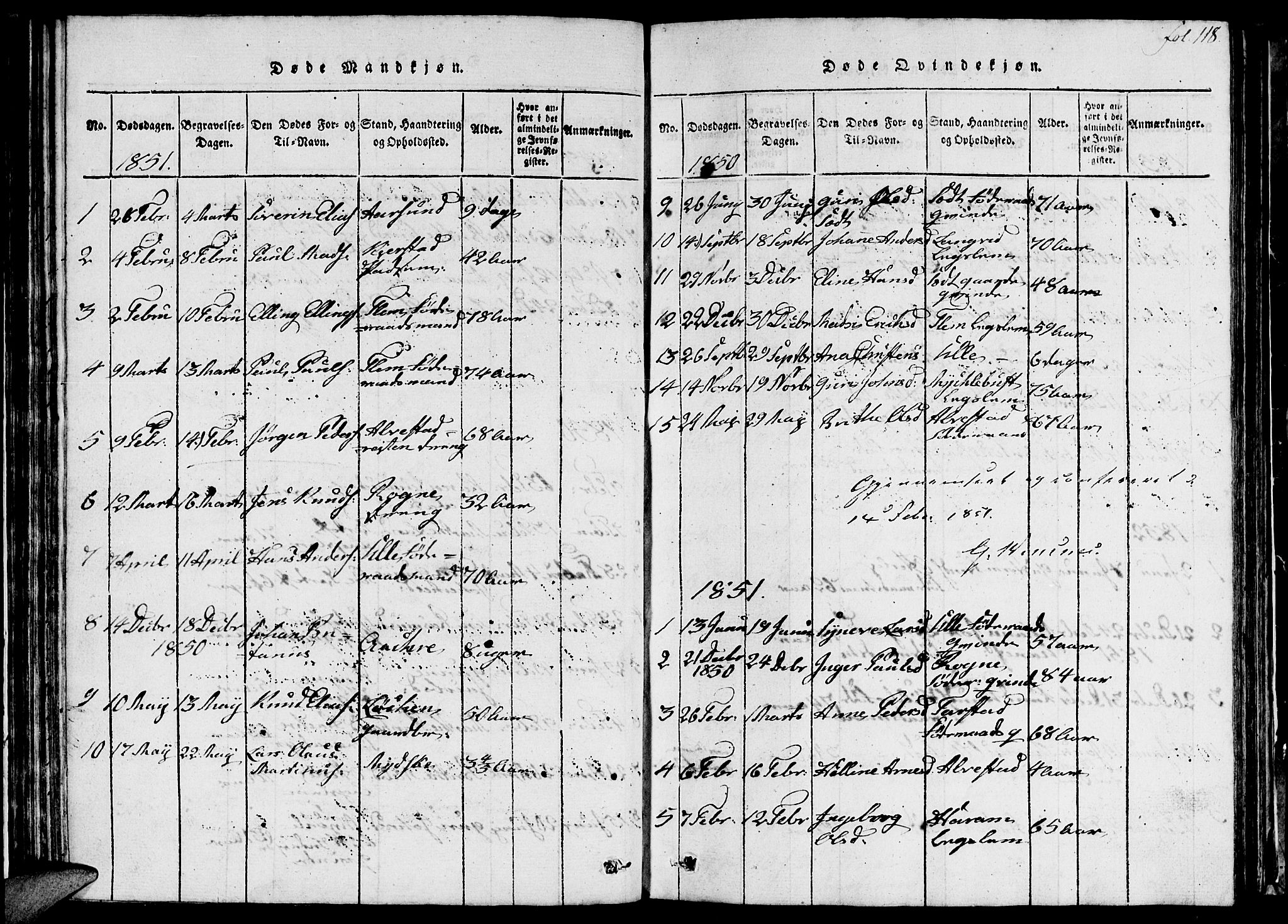 Ministerialprotokoller, klokkerbøker og fødselsregistre - Møre og Romsdal, SAT/A-1454/536/L0506: Klokkerbok nr. 536C01, 1818-1859, s. 118