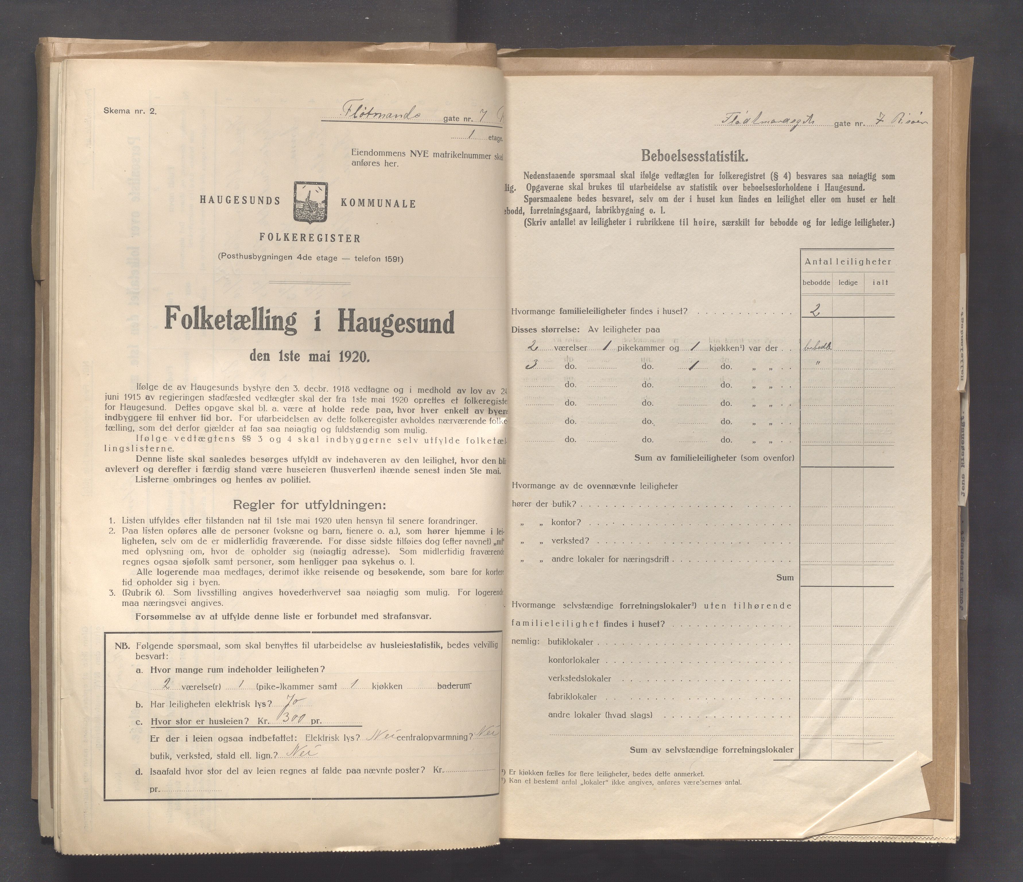 IKAR, Kommunal folketelling 1.5.1920 for Haugesund, 1920, s. 6385