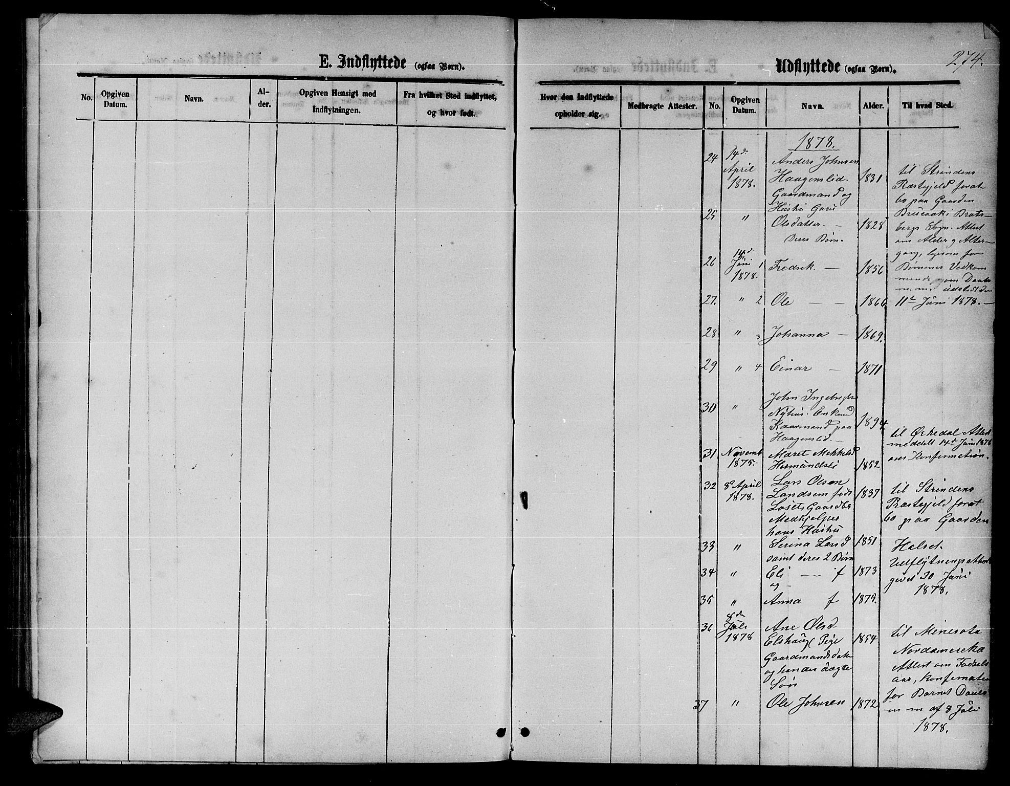 Ministerialprotokoller, klokkerbøker og fødselsregistre - Møre og Romsdal, AV/SAT-A-1454/598/L1076: Klokkerbok nr. 598C01, 1867-1878, s. 274