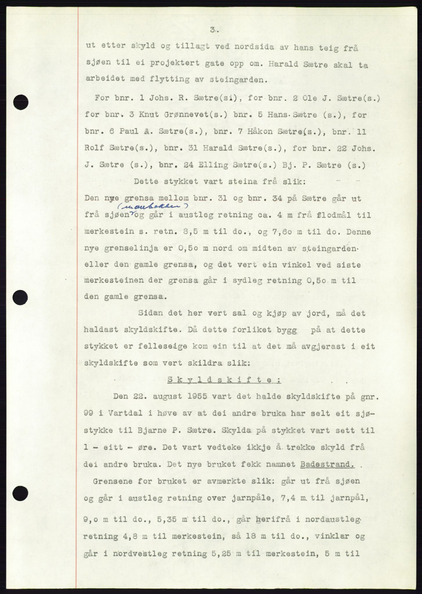 Søre Sunnmøre sorenskriveri, AV/SAT-A-4122/1/2/2C/L0102: Pantebok nr. 28A, 1955-1956, Dagboknr: 2947/1955