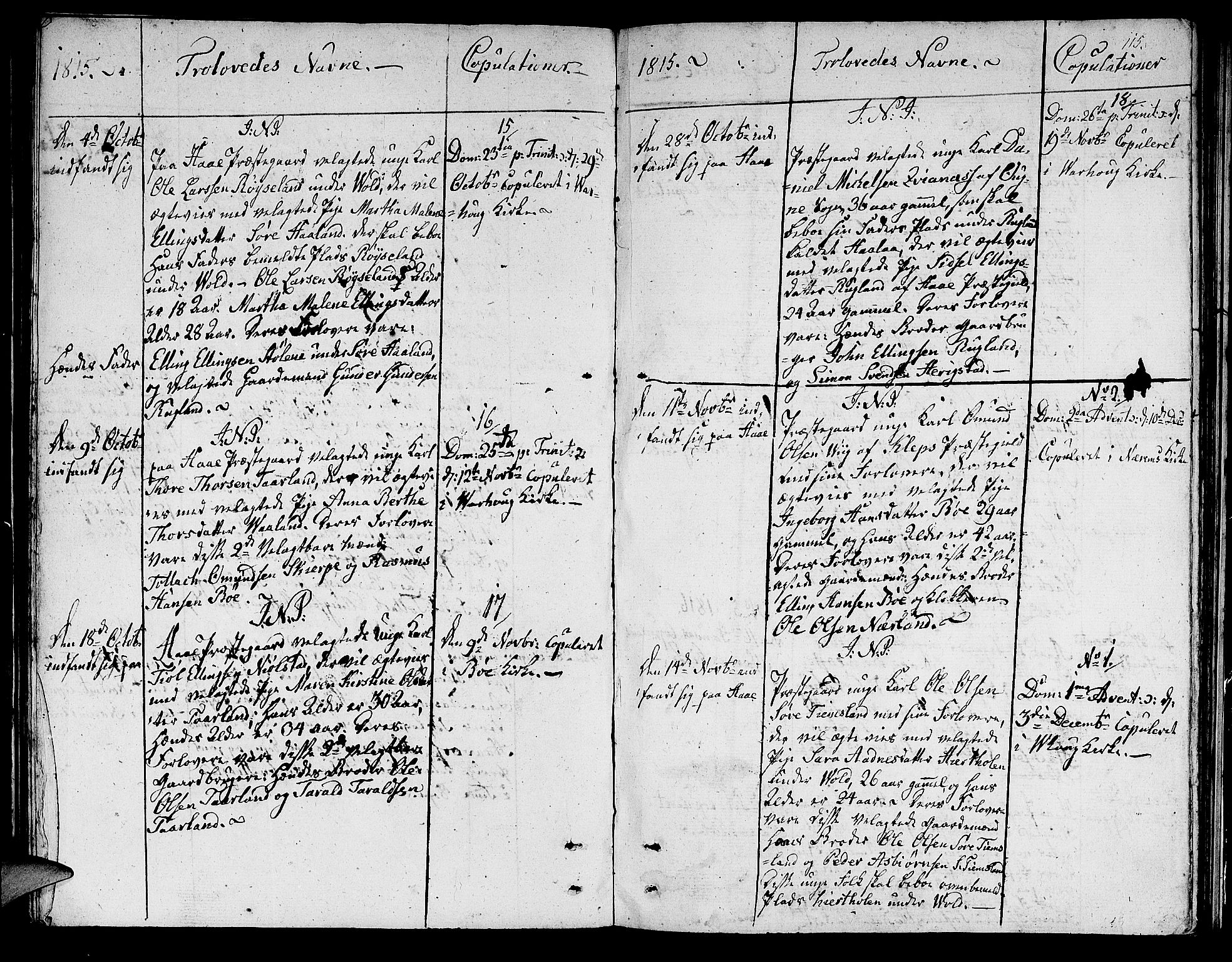 Hå sokneprestkontor, AV/SAST-A-101801/001/30BA/L0002: Ministerialbok nr. A 2, 1812-1817, s. 115