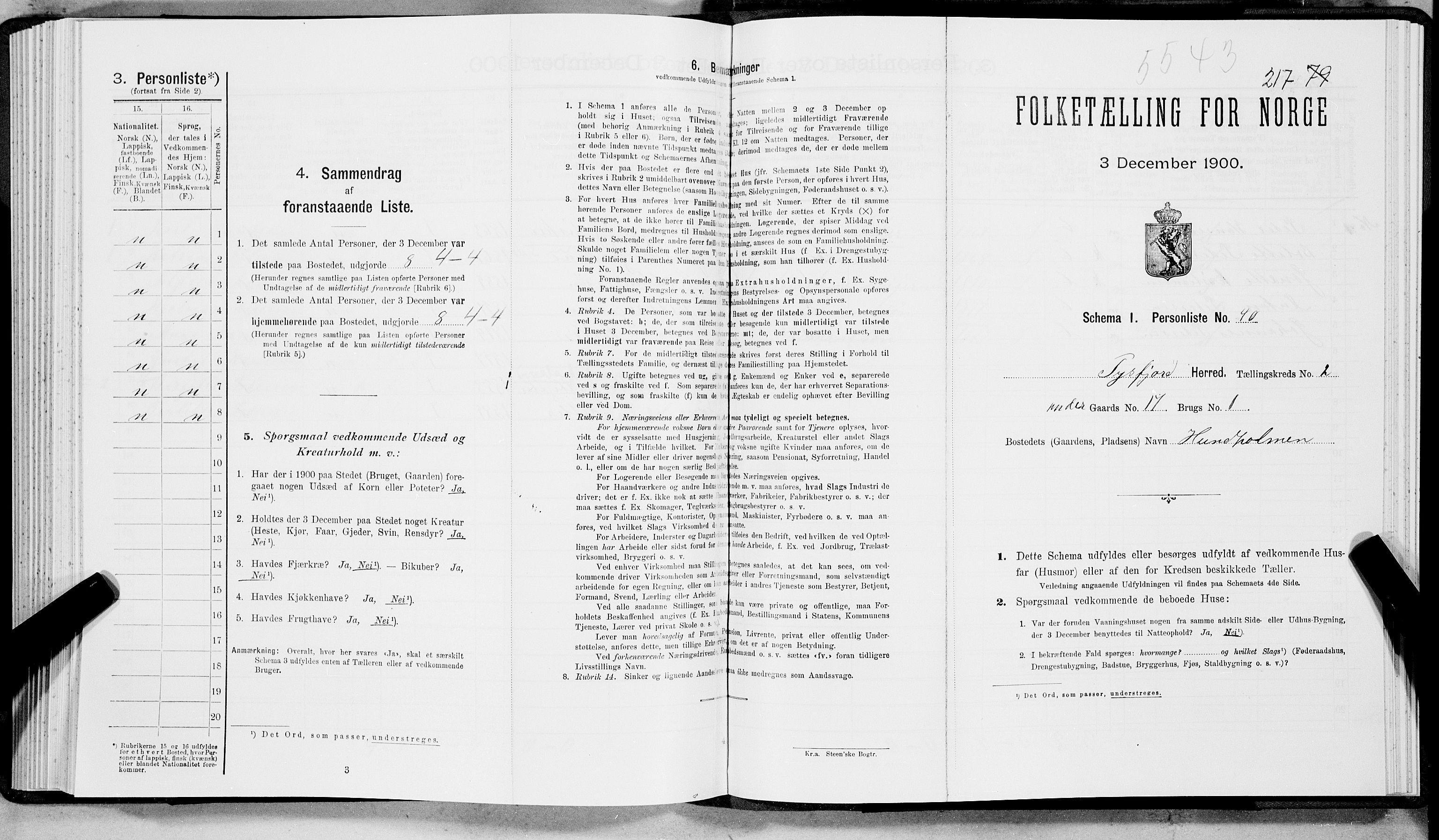 SAT, Folketelling 1900 for 1850 Tysfjord herred, 1900, s. 230