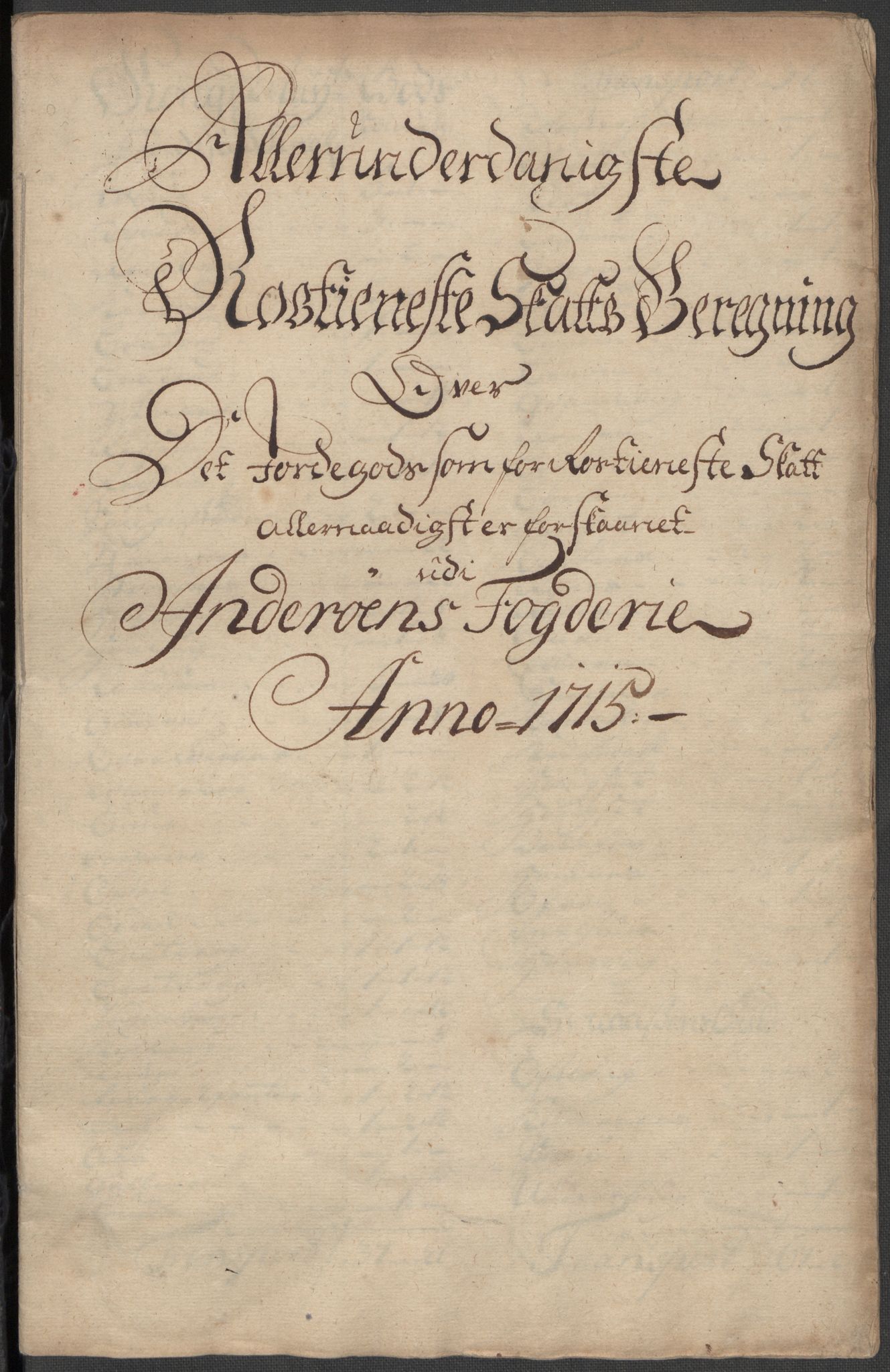 Rentekammeret inntil 1814, Reviderte regnskaper, Fogderegnskap, RA/EA-4092/R63/L4323: Fogderegnskap Inderøy, 1715, s. 129