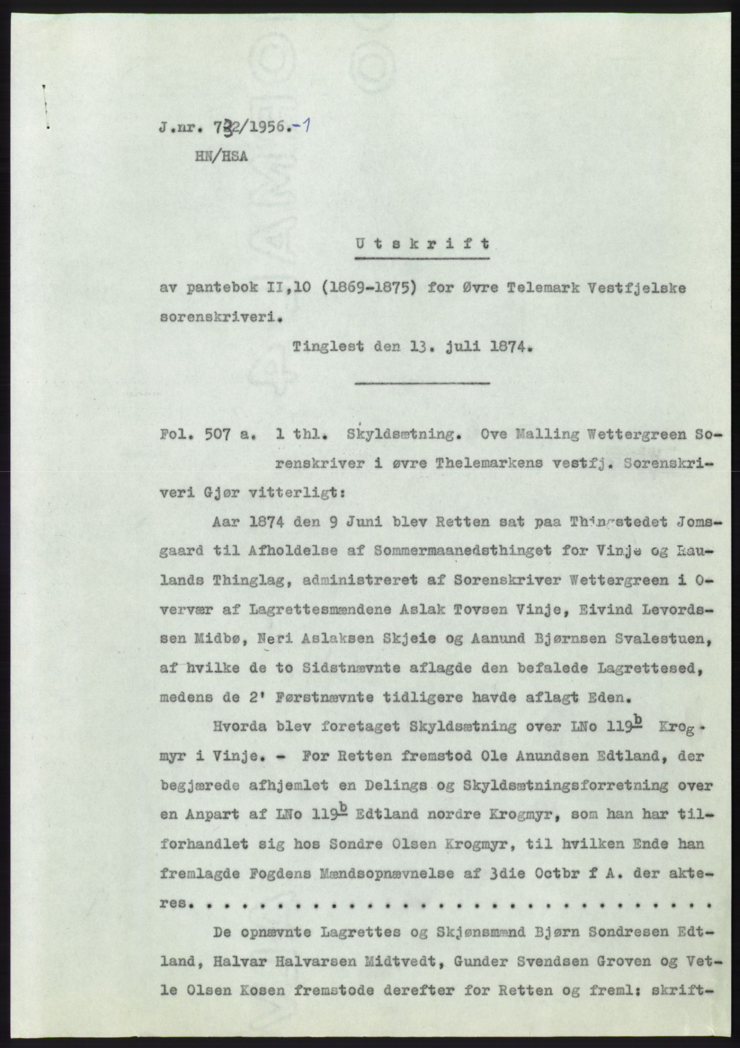 Statsarkivet i Kongsberg, SAKO/A-0001, 1956, s. 344