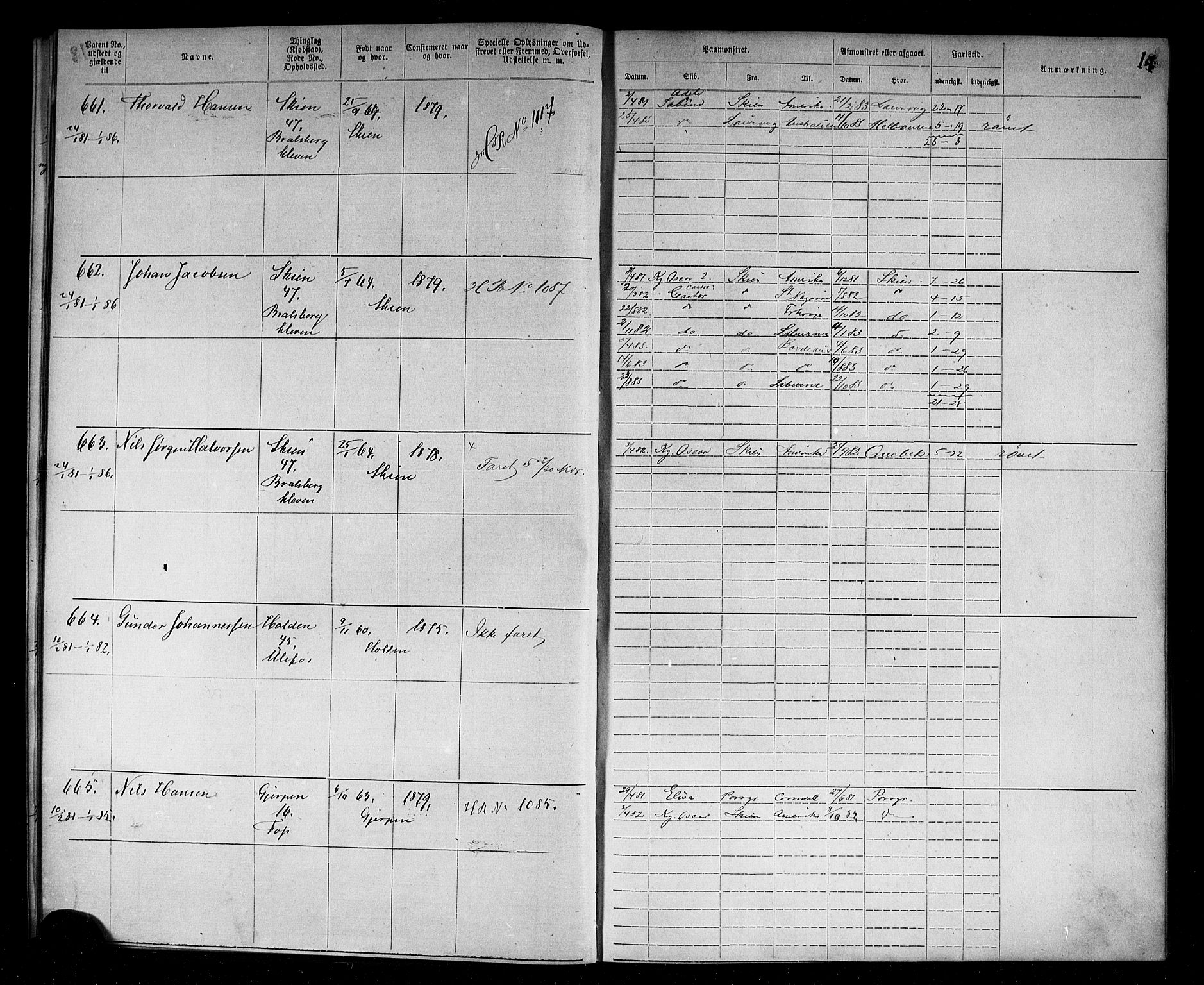 Skien innrulleringskontor, AV/SAKO-A-832/F/Fc/L0003: Annotasjonsrulle, 1879-1899, s. 16