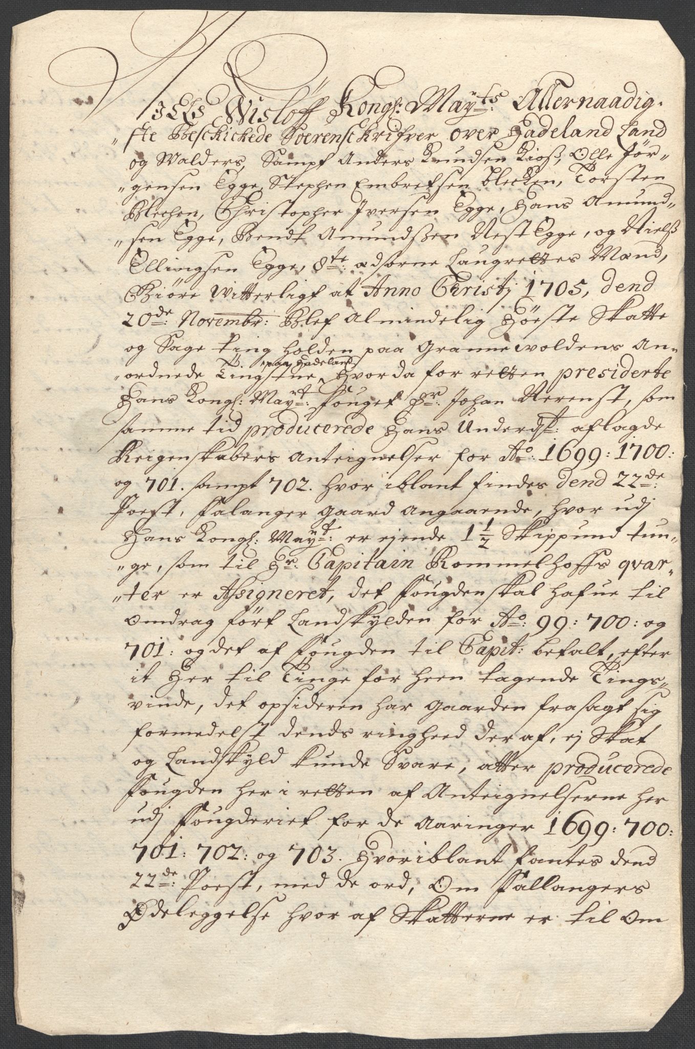 Rentekammeret inntil 1814, Reviderte regnskaper, Fogderegnskap, AV/RA-EA-4092/R18/L1301: Fogderegnskap Hadeland, Toten og Valdres, 1703, s. 501