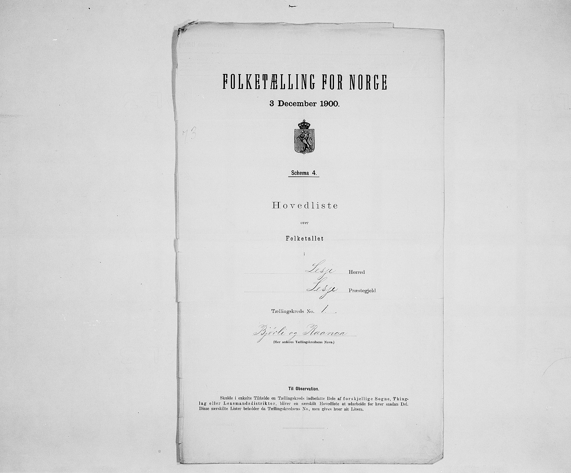 SAH, Folketelling 1900 for 0512 Lesja herred, 1900, s. 17