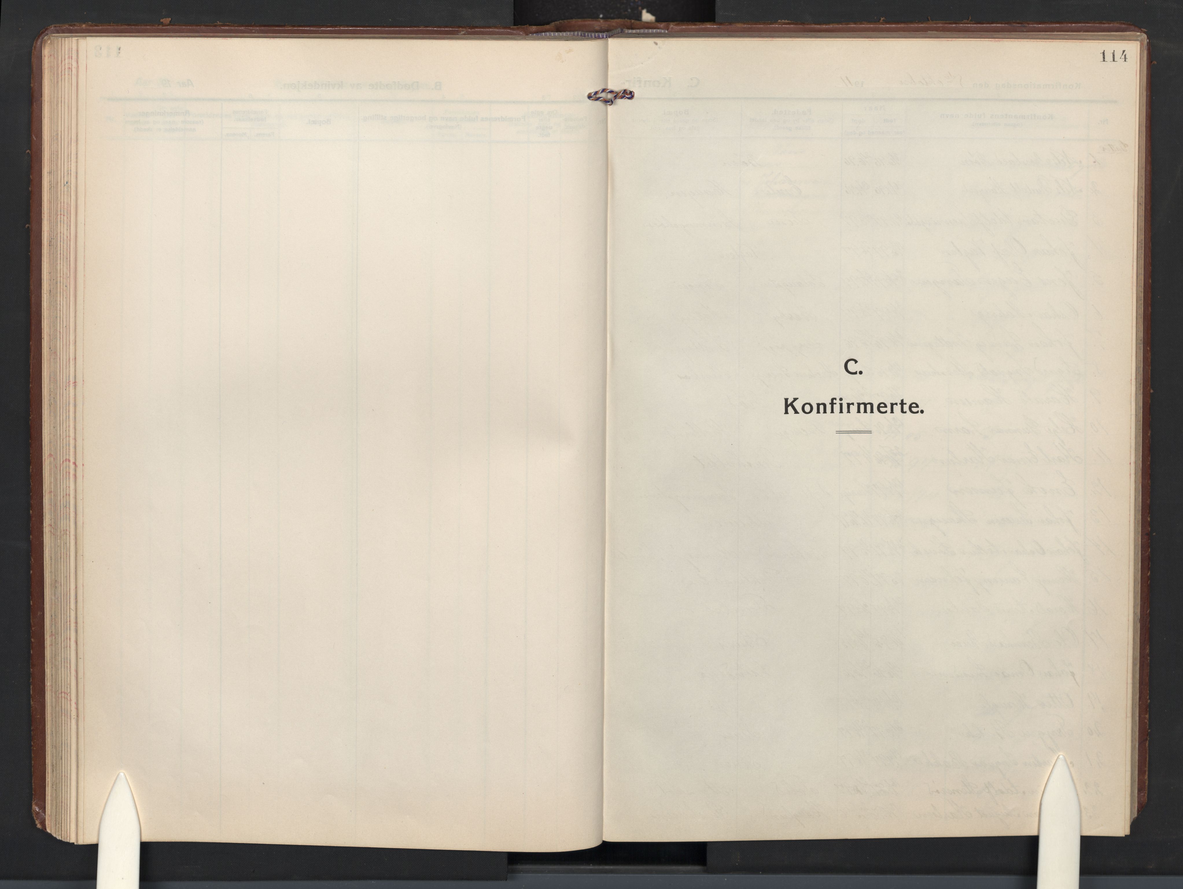 Idd prestekontor Kirkebøker, SAO/A-10911/G/Gc/L0002: Klokkerbok nr. III 2, 1911-1932, s. 114