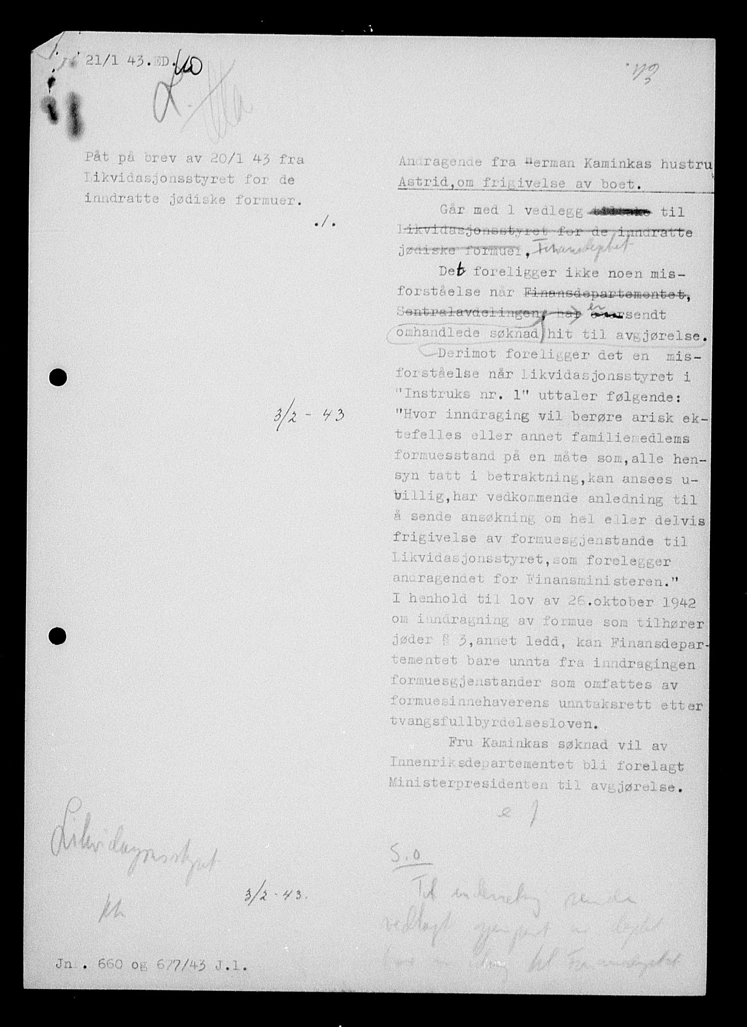 Justisdepartementet, Tilbakeføringskontoret for inndratte formuer, AV/RA-S-1564/H/Hc/Hcd/L1001: --, 1945-1947, s. 150