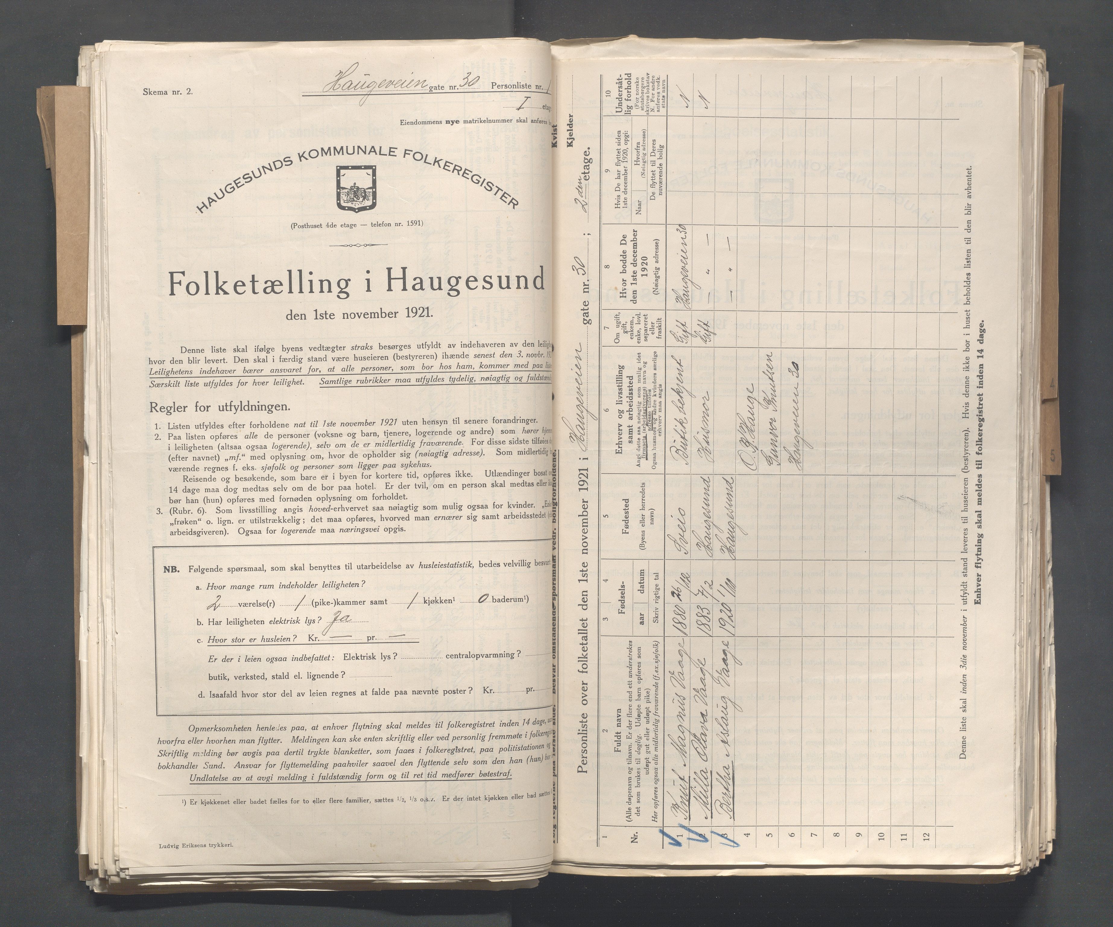 IKAR, Kommunal folketelling 1.11.1921 for Haugesund, 1921, s. 1948
