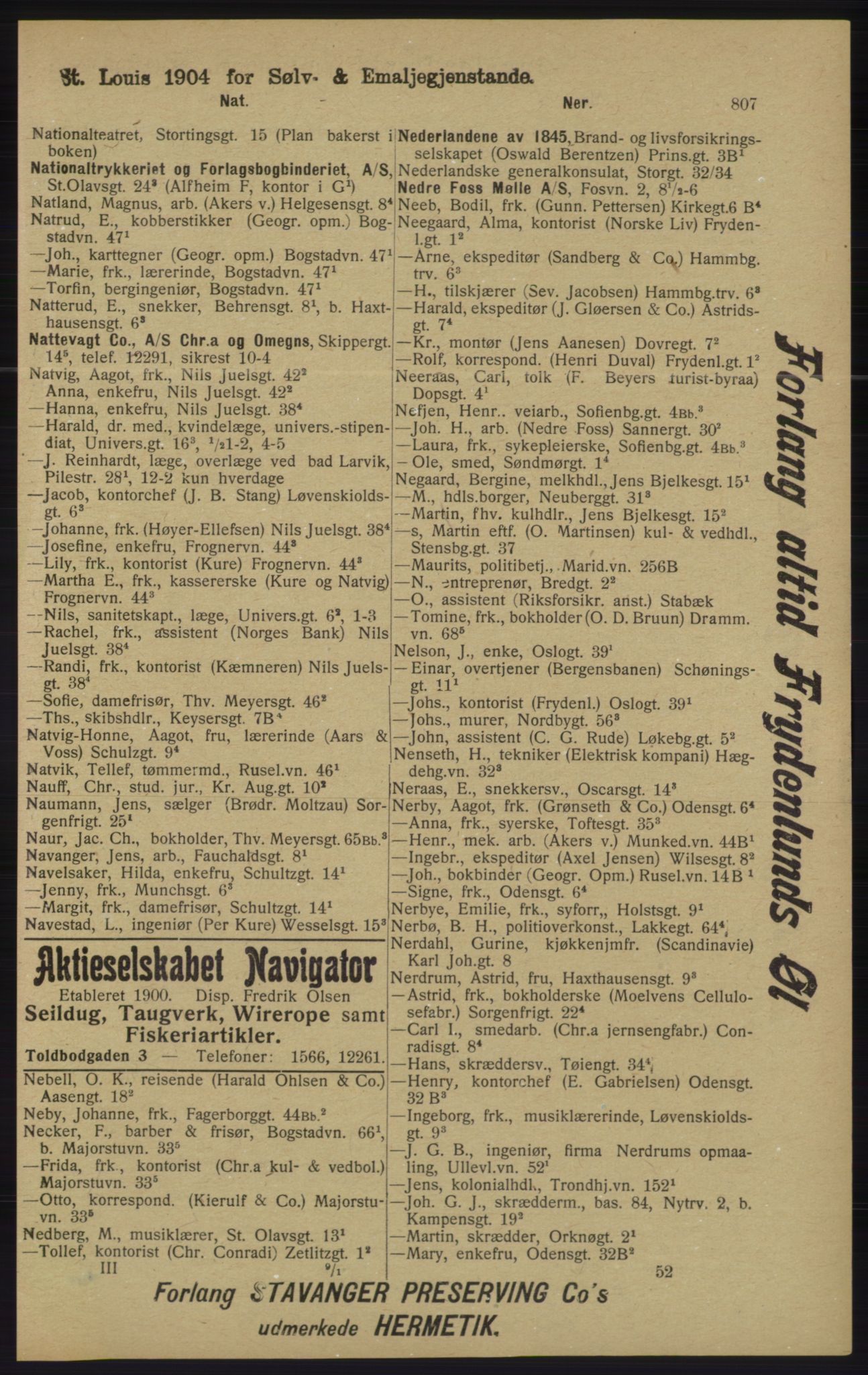 Kristiania/Oslo adressebok, PUBL/-, 1913, s. 819