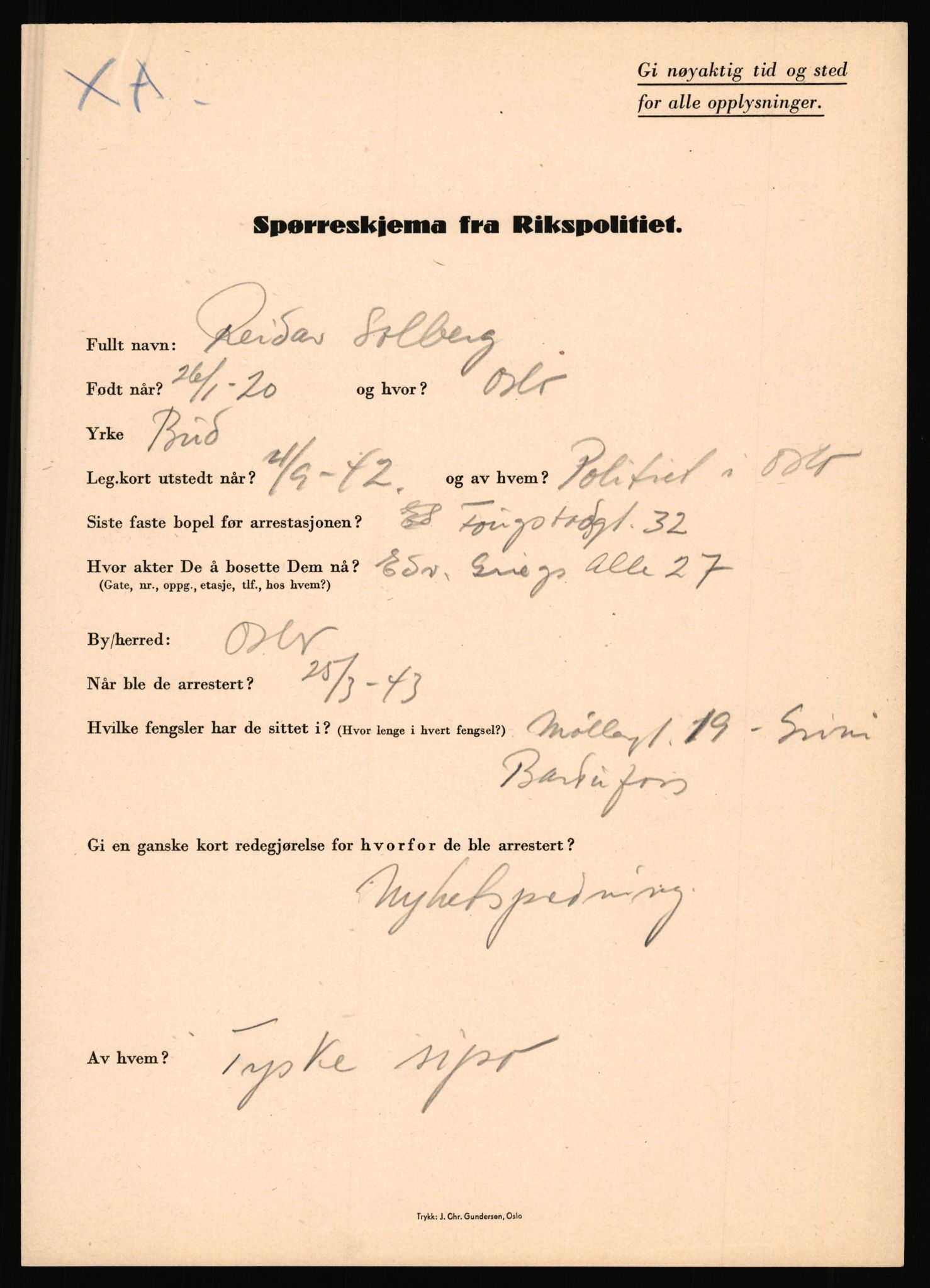 Rikspolitisjefen, AV/RA-S-1560/L/L0015: Scharff, Carlo Max - Stephensen, Gudrun, 1940-1945, s. 804