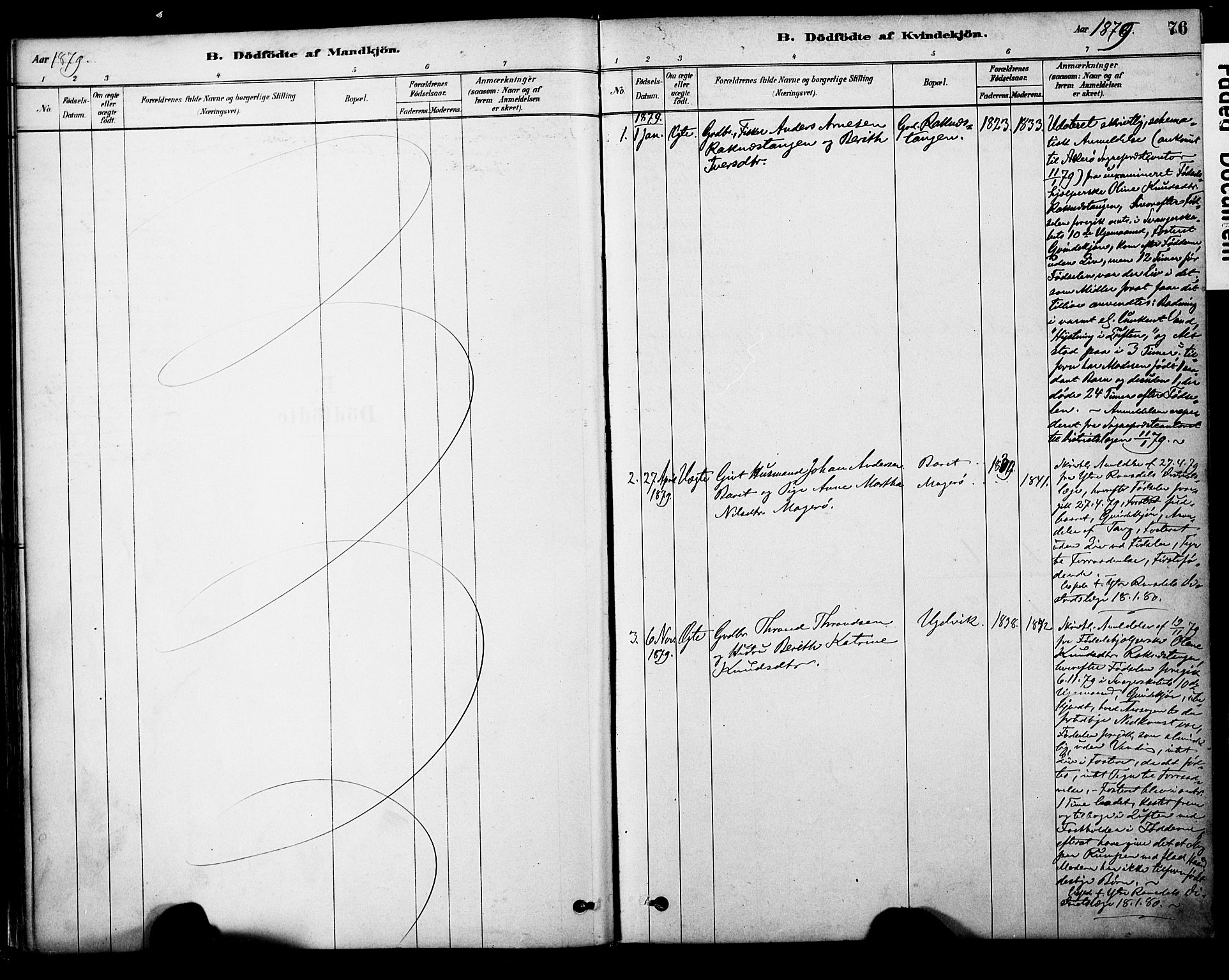Ministerialprotokoller, klokkerbøker og fødselsregistre - Møre og Romsdal, AV/SAT-A-1454/563/L0736: Ministerialbok nr. 563A01, 1878-1903, s. 76