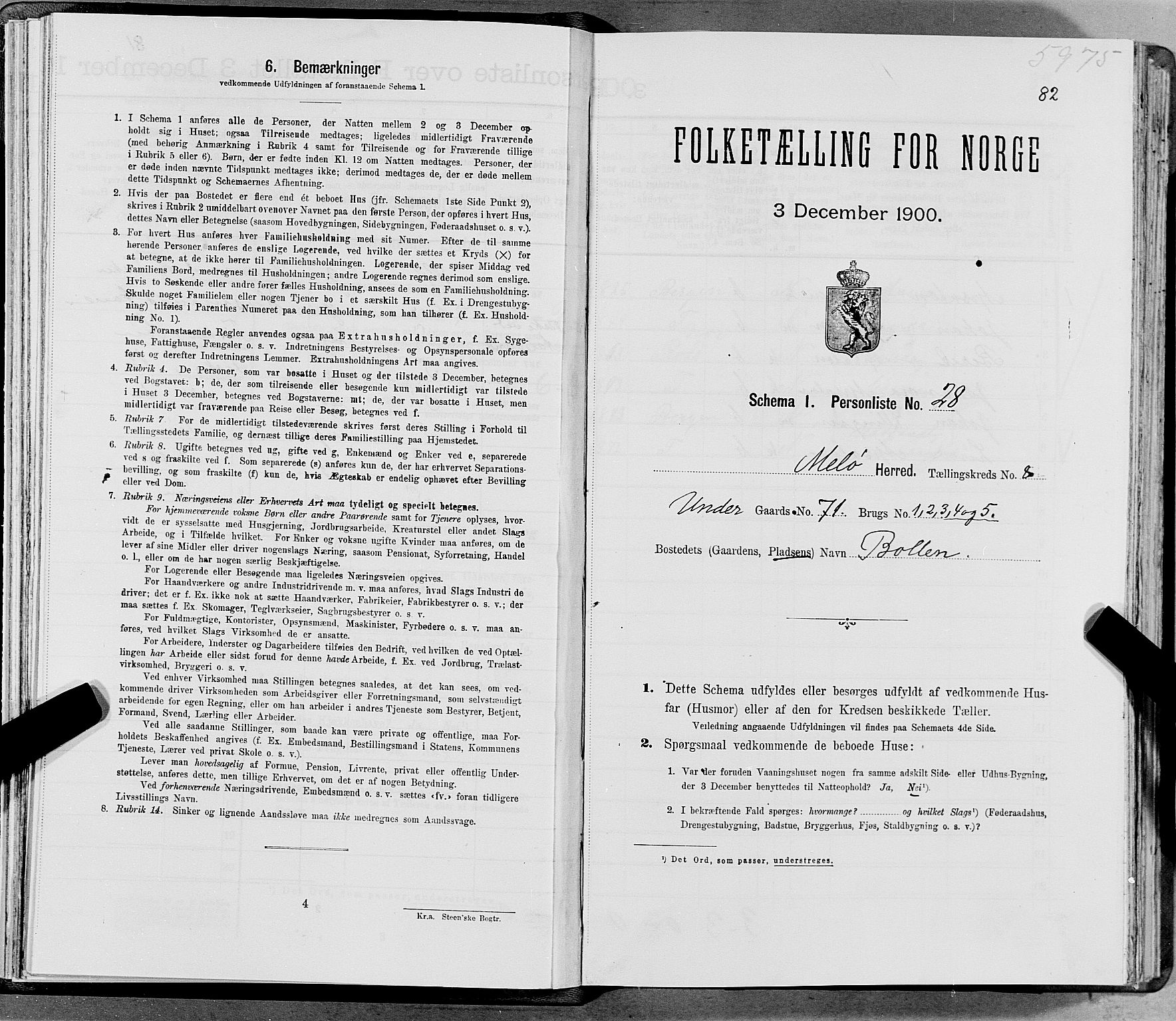 SAT, Folketelling 1900 for 1837 Meløy herred, 1900, s. 1169