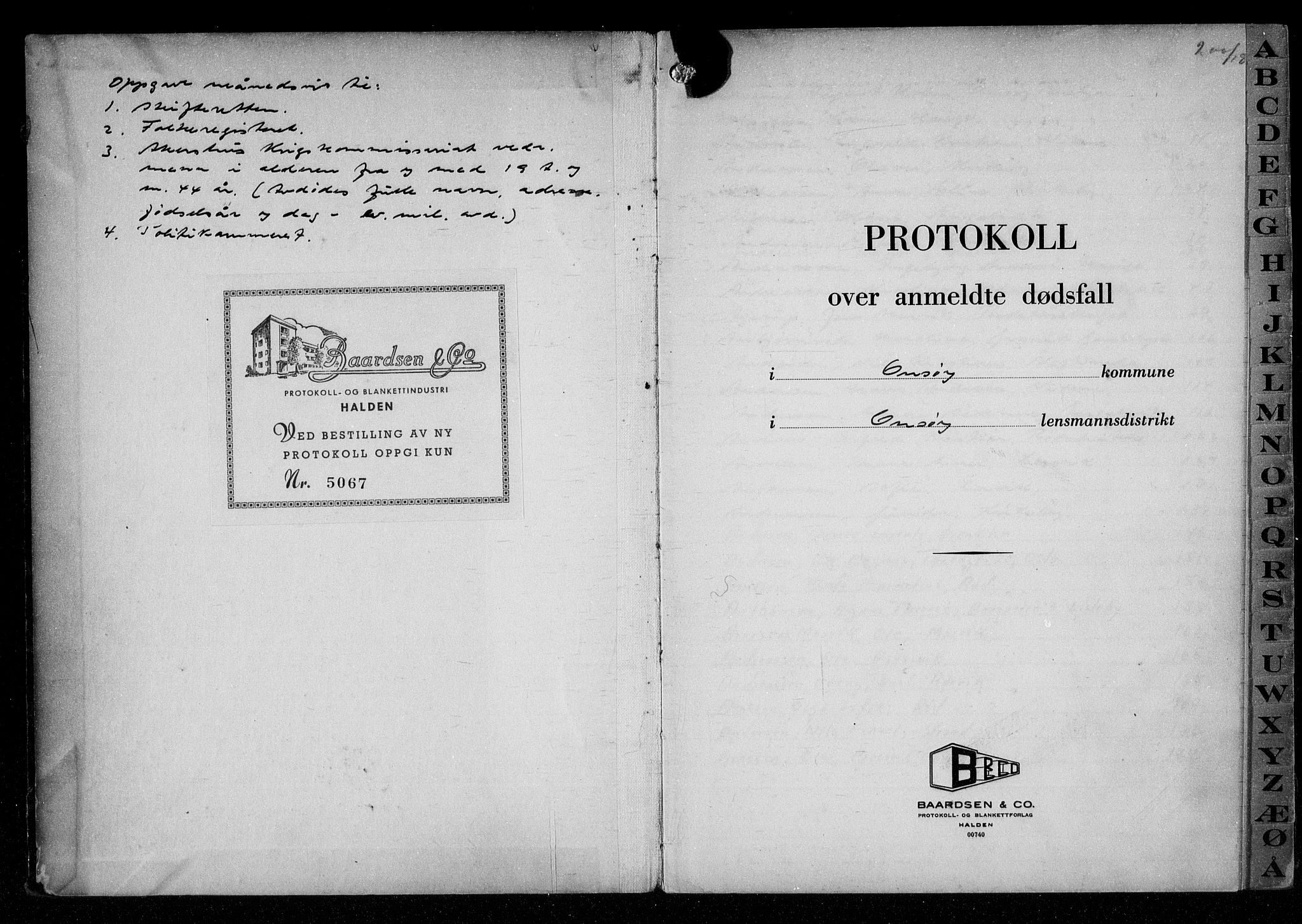 Onsøy lensmannskontor, AV/SAO-A-10007/H/Ha/L0010: Dødsfallsprotokoll, 1957-1961