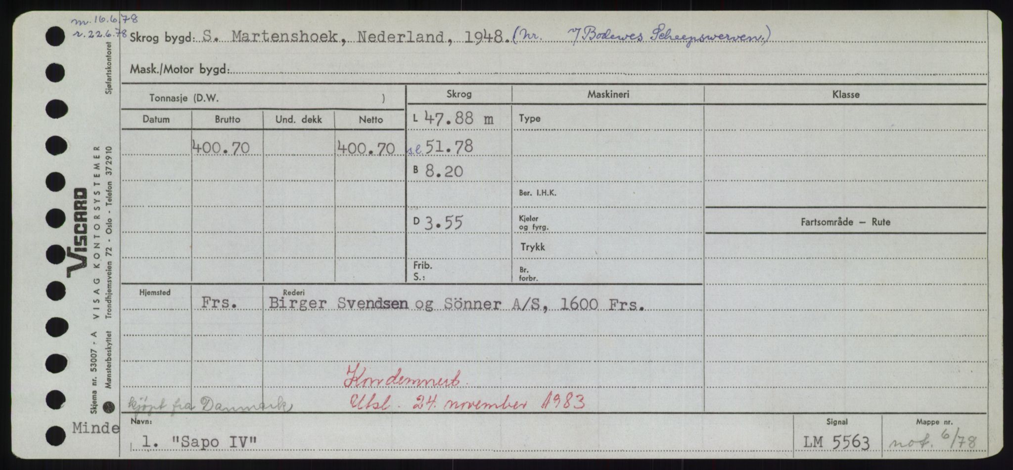 Sjøfartsdirektoratet med forløpere, Skipsmålingen, RA/S-1627/H/Hd/L0032: Fartøy, San-Seve, s. 181