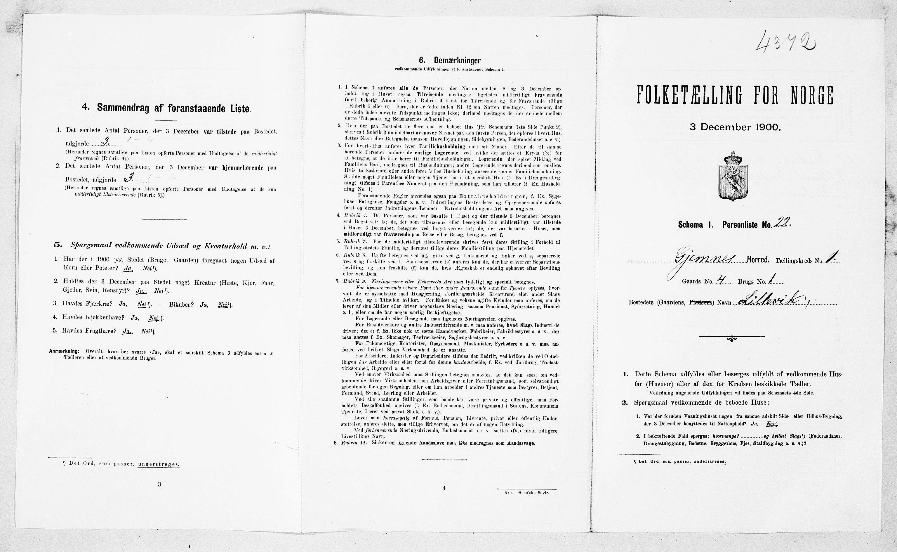 SAT, Folketelling 1900 for 1557 Gjemnes herred, 1900, s. 64