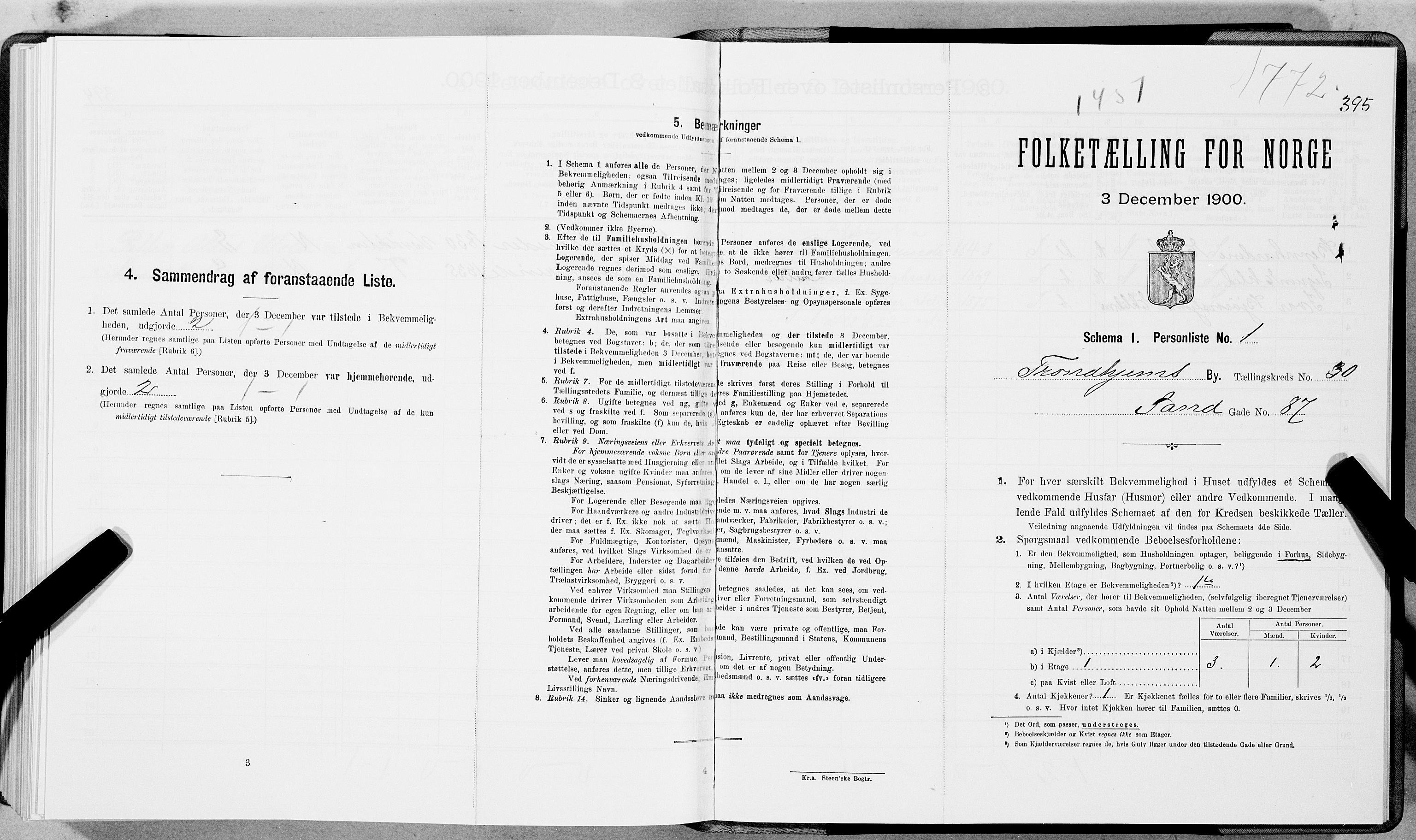 SAT, Folketelling 1900 for 1601 Trondheim kjøpstad, 1900, s. 4851