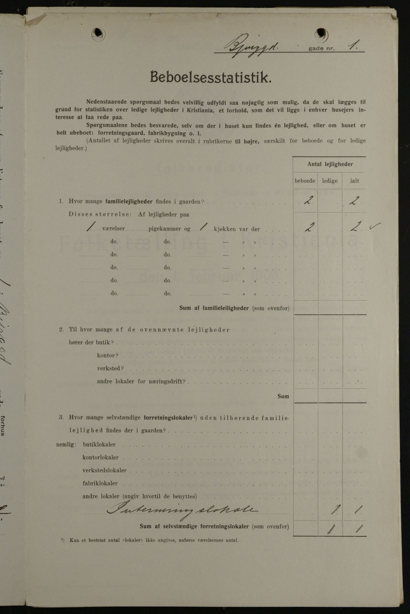 OBA, Kommunal folketelling 1.2.1908 for Kristiania kjøpstad, 1908, s. 5353