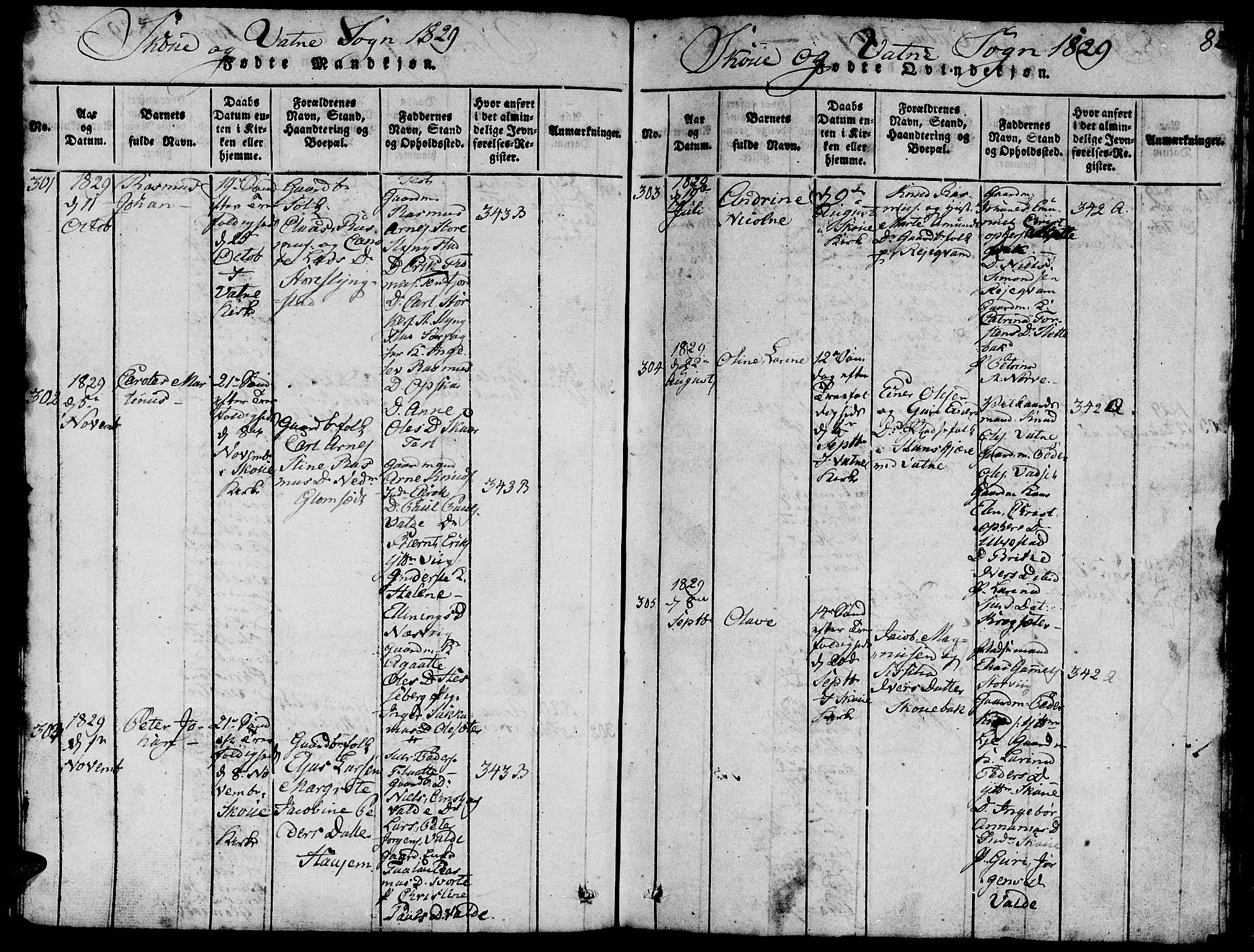 Ministerialprotokoller, klokkerbøker og fødselsregistre - Møre og Romsdal, SAT/A-1454/524/L0360: Klokkerbok nr. 524C01, 1816-1830, s. 82