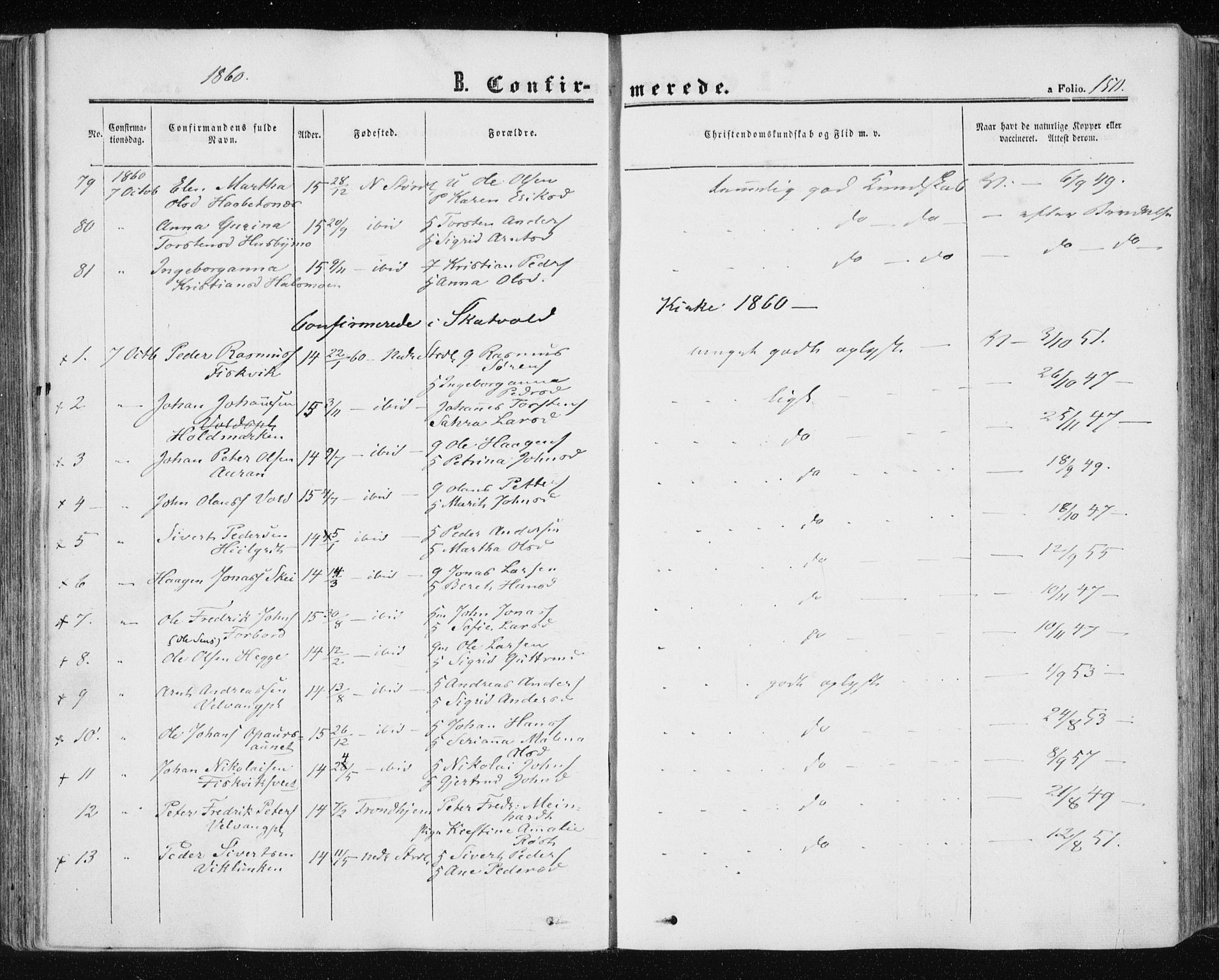 Ministerialprotokoller, klokkerbøker og fødselsregistre - Nord-Trøndelag, AV/SAT-A-1458/709/L0075: Ministerialbok nr. 709A15, 1859-1870, s. 150