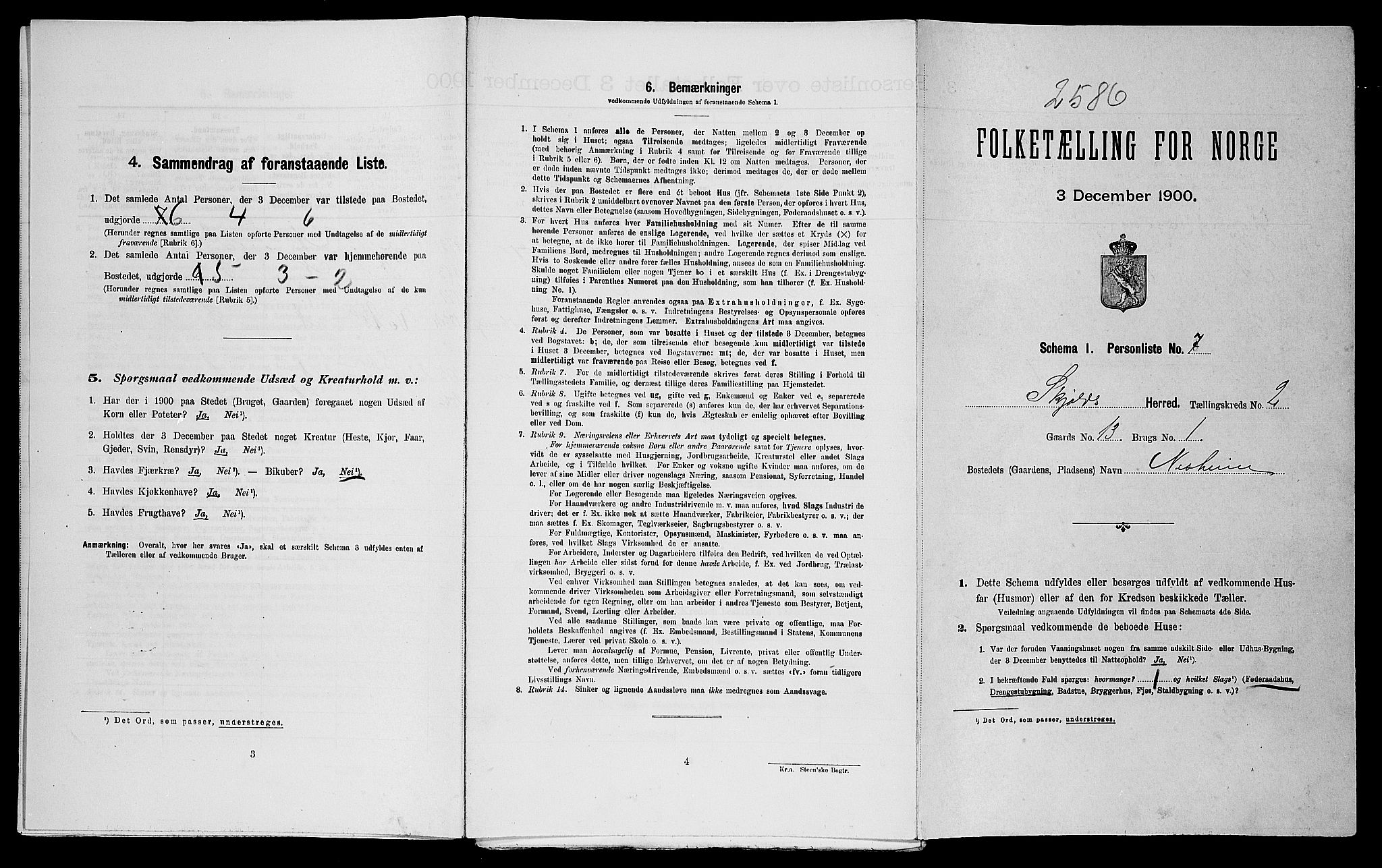 SAST, Folketelling 1900 for 1154 Skjold herred, 1900, s. 208