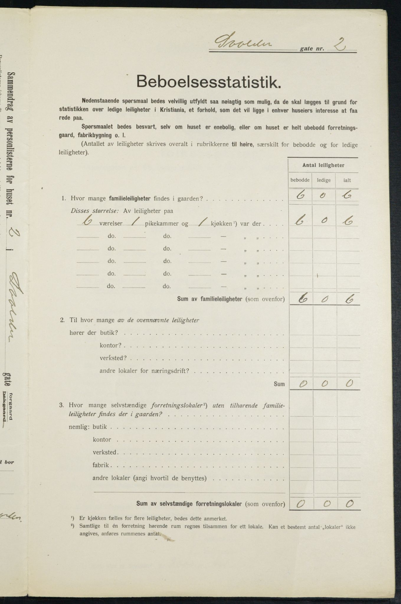 OBA, Kommunal folketelling 1.2.1913 for Kristiania, 1913, s. 106286