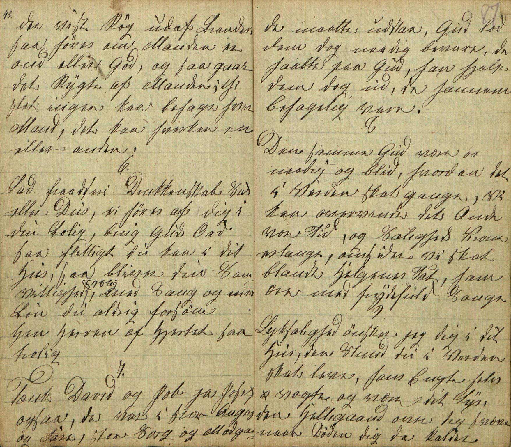 Rikard Berge, TEMU/TGM-A-1003/F/L0005/0018: 160-200 / 177 Handskriven visebok. Tilhører Aasheim af Sigjords Præstegjeld, 1870. Vise, 1870, s. 86-87