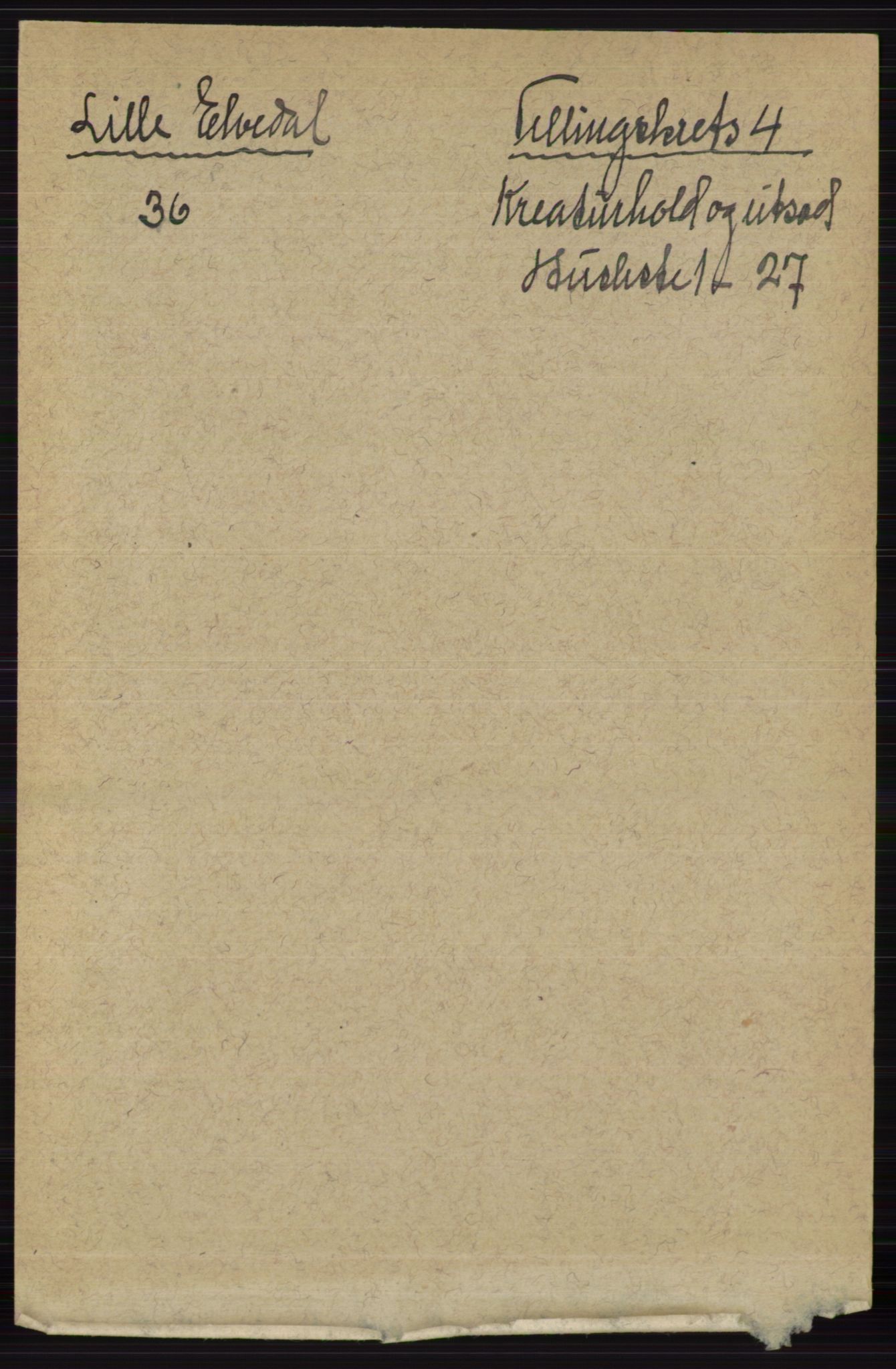 RA, Folketelling 1891 for 0438 Lille Elvedalen herred, 1891, s. 4232