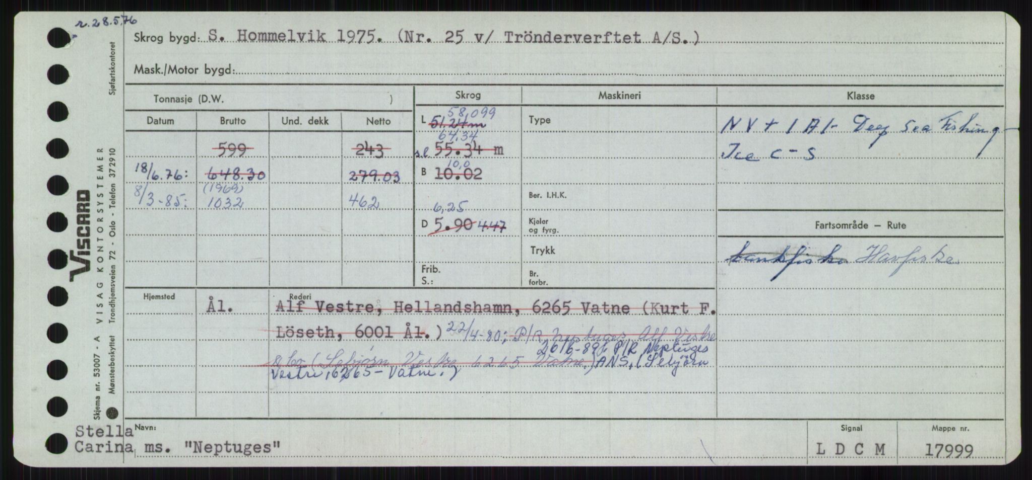 Sjøfartsdirektoratet med forløpere, Skipsmålingen, RA/S-1627/H/Ha/L0004/0001: Fartøy, Mas-R / Fartøy, Mas-Odd, s. 453