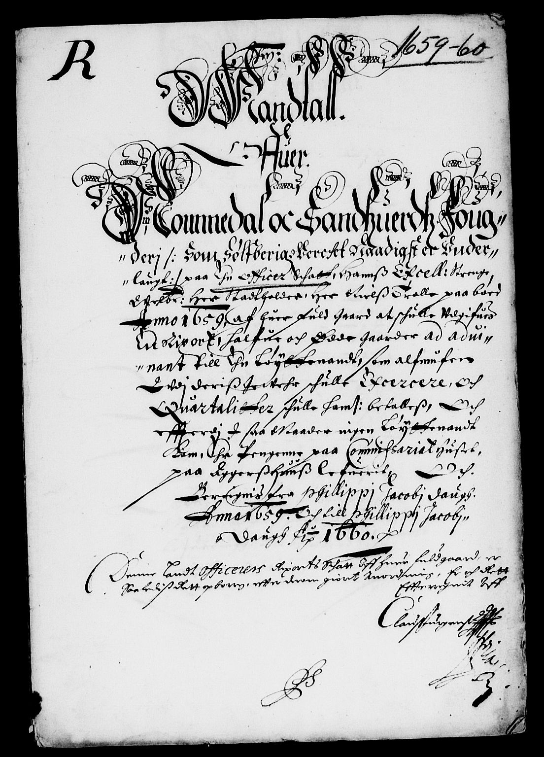 Rentekammeret inntil 1814, Reviderte regnskaper, Lensregnskaper, AV/RA-EA-5023/R/Rb/Rbn/L0005: Numedal og Sandsvær len, 1656-1661