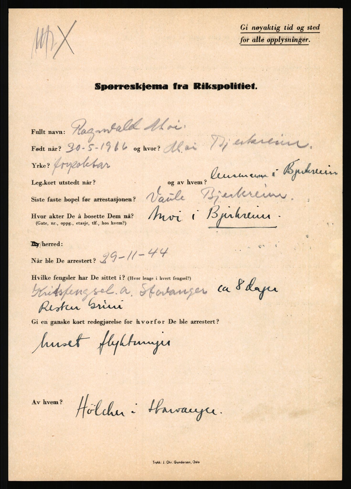 Rikspolitisjefen, AV/RA-S-1560/L/L0012: Mogensen, Øivind - Noraas, Lars, 1940-1945, s. 9