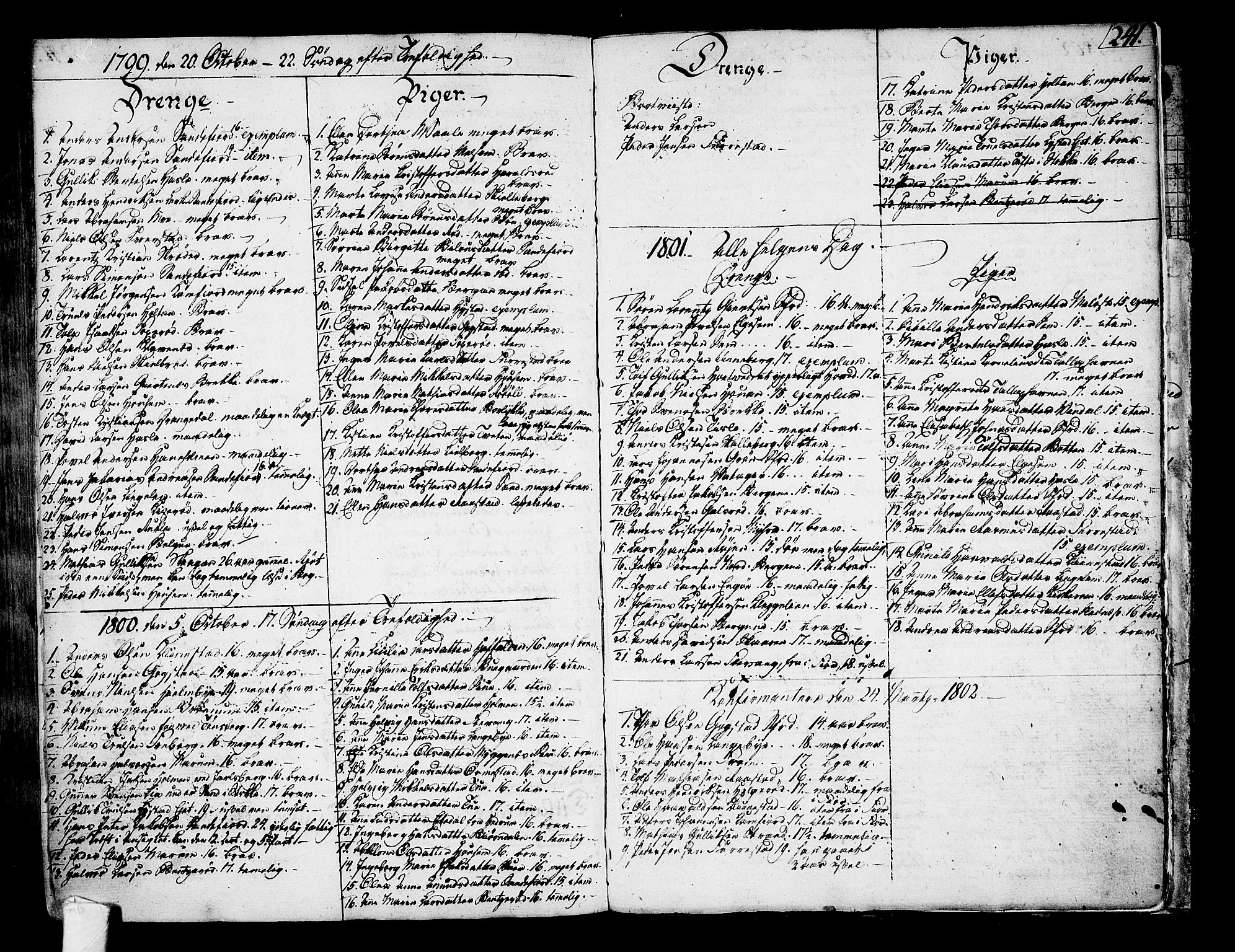 Sandar kirkebøker, AV/SAKO-A-243/F/Fa/L0003: Ministerialbok nr. 3, 1789-1814, s. 241
