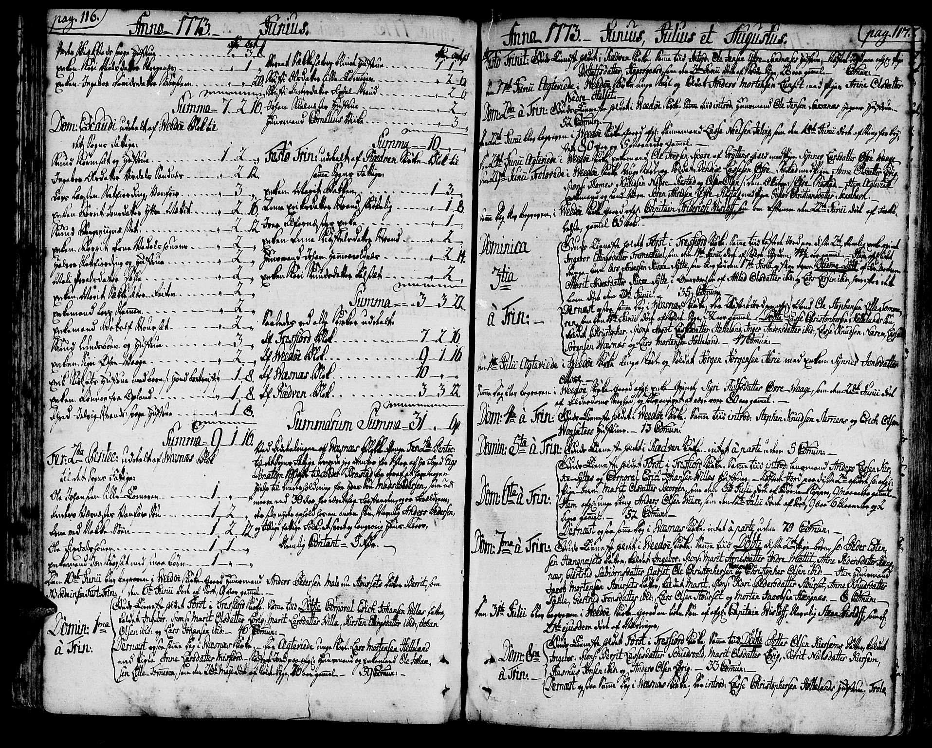 Ministerialprotokoller, klokkerbøker og fødselsregistre - Møre og Romsdal, AV/SAT-A-1454/547/L0600: Ministerialbok nr. 547A02, 1765-1799, s. 116-117