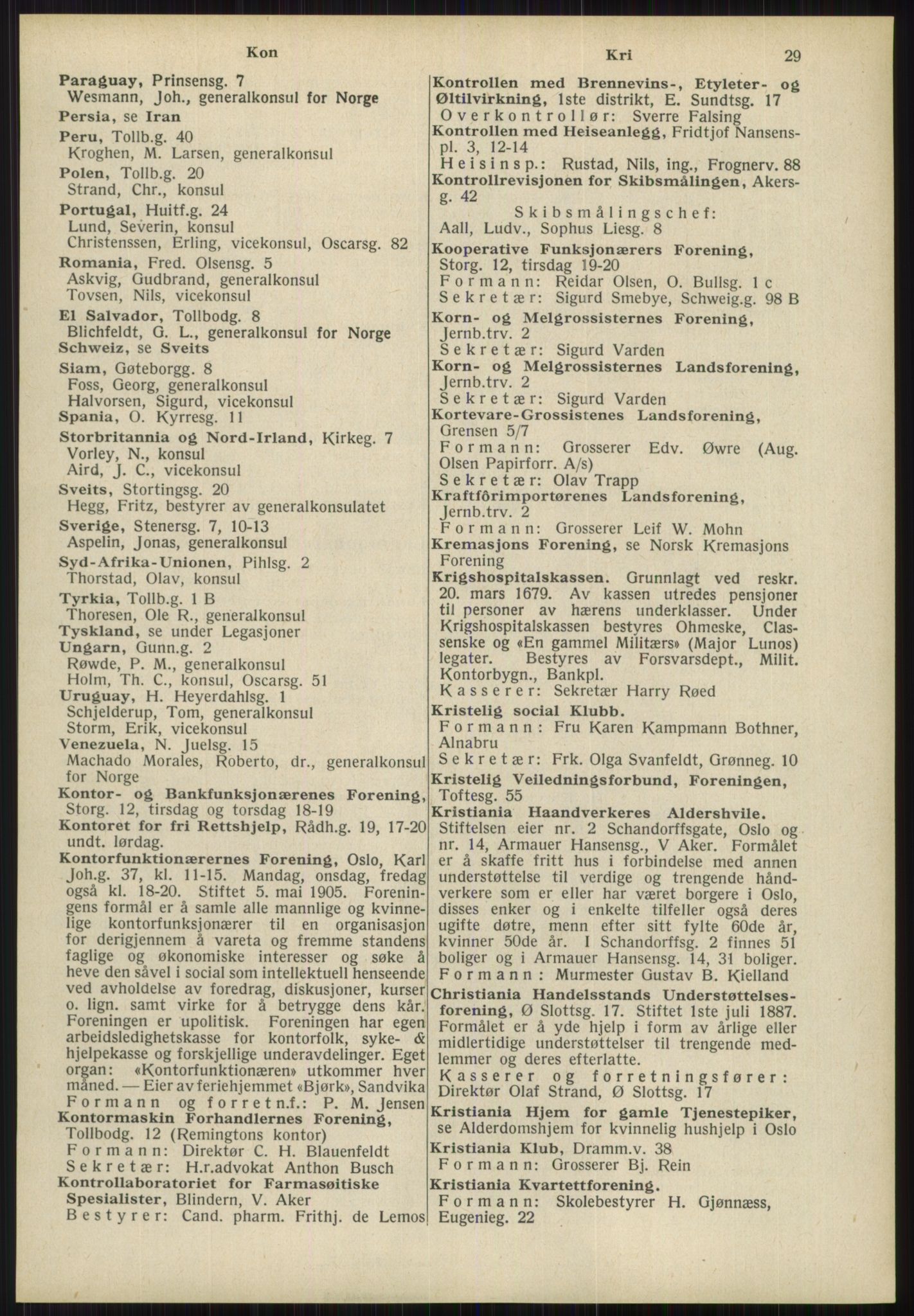 Kristiania/Oslo adressebok, PUBL/-, 1939, s. 29