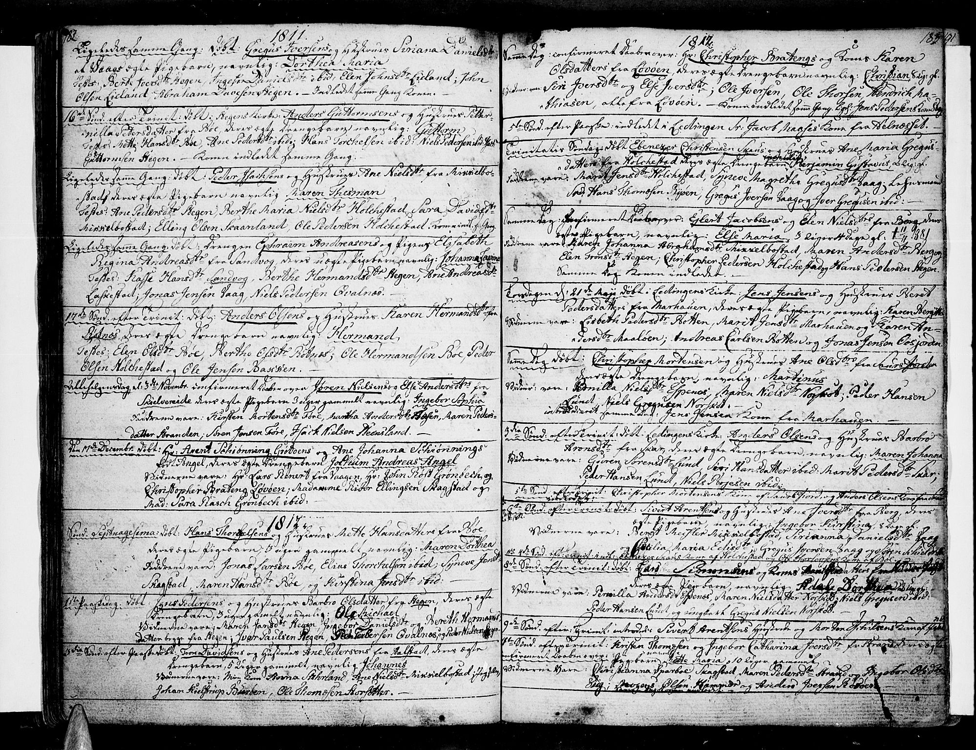 Ministerialprotokoller, klokkerbøker og fødselsregistre - Nordland, AV/SAT-A-1459/855/L0797: Ministerialbok nr. 855A05, 1800-1820, s. 182-183