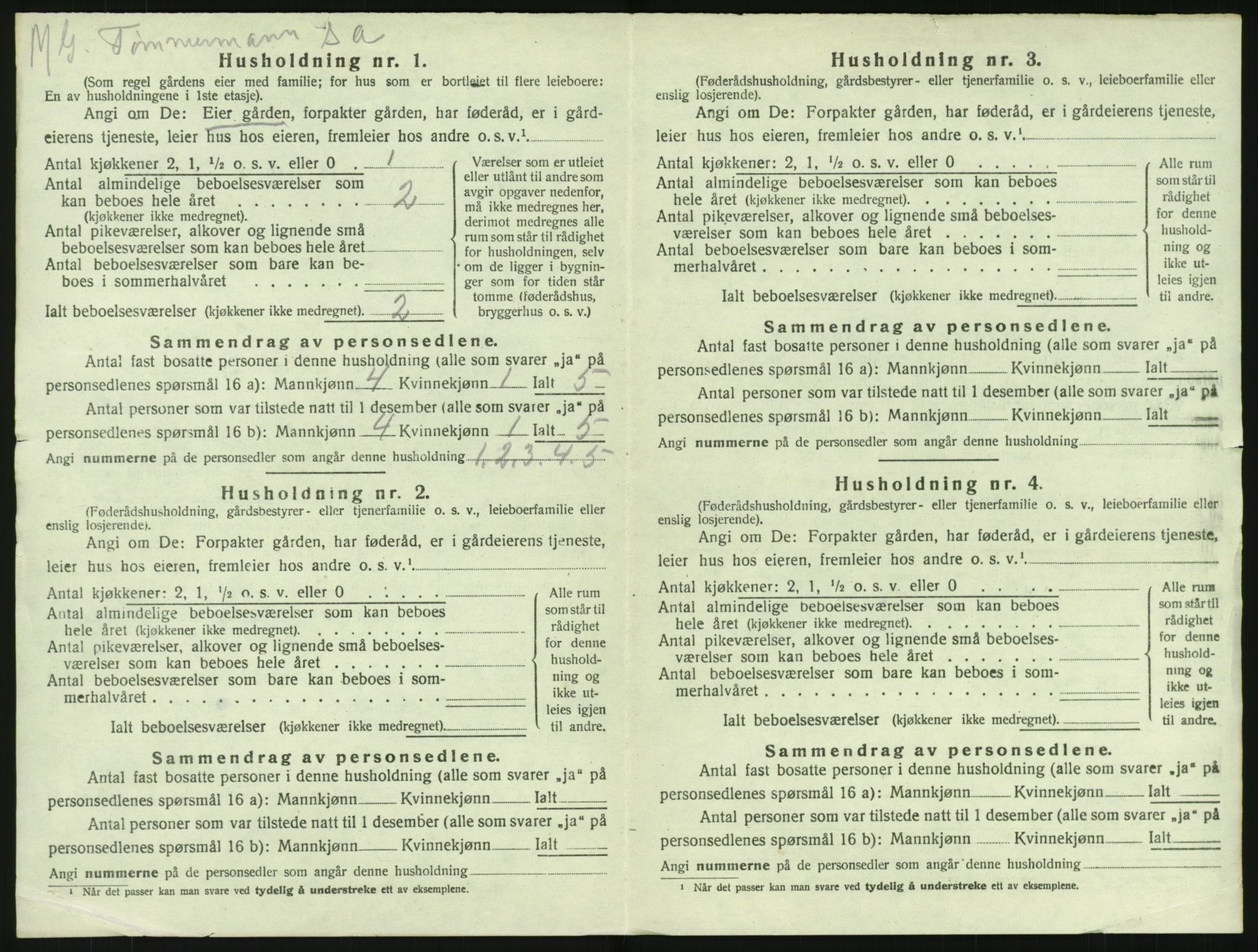 SAKO, Folketelling 1920 for 0728 Lardal herred, 1920, s. 1000