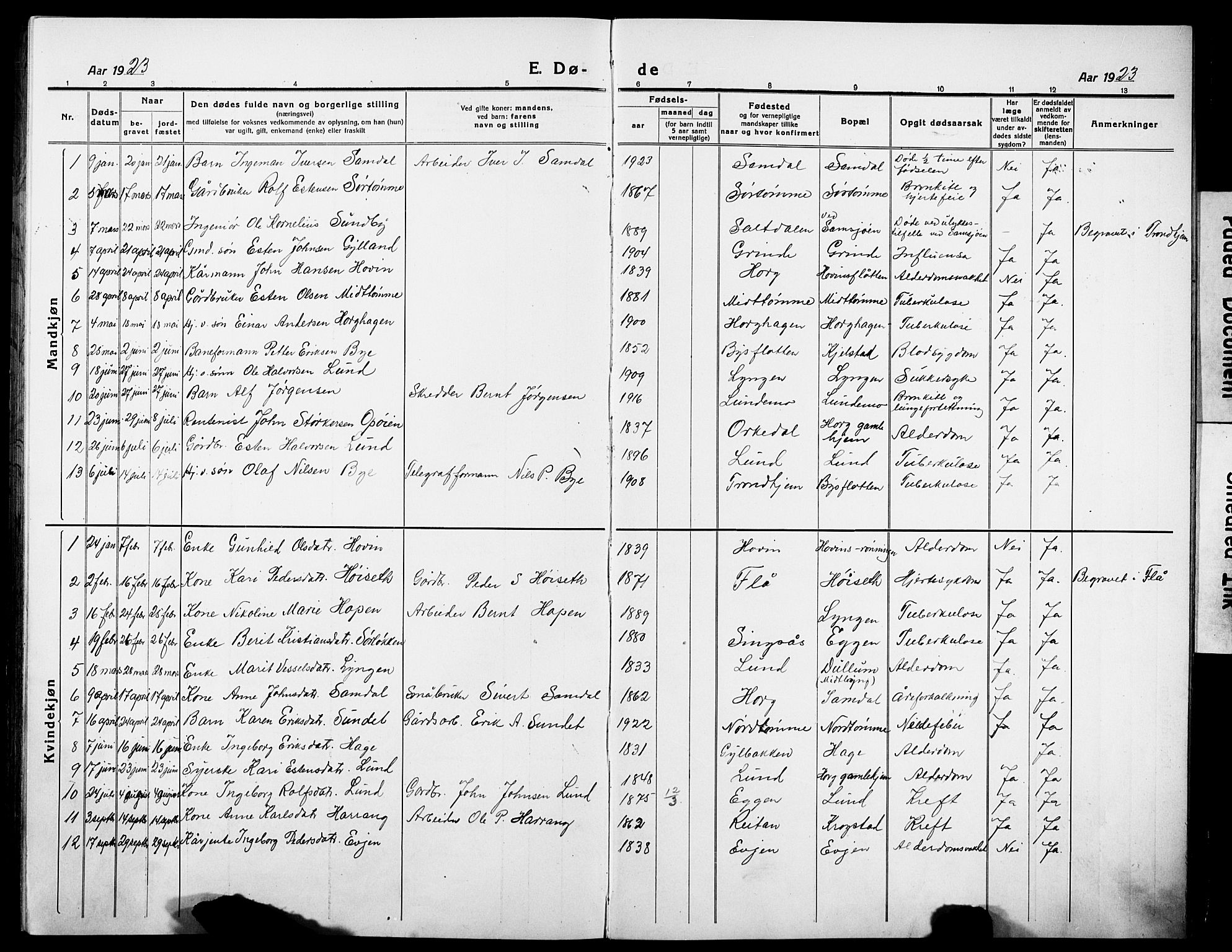 Ministerialprotokoller, klokkerbøker og fødselsregistre - Sør-Trøndelag, SAT/A-1456/692/L1113: Klokkerbok nr. 692C08, 1918-1932