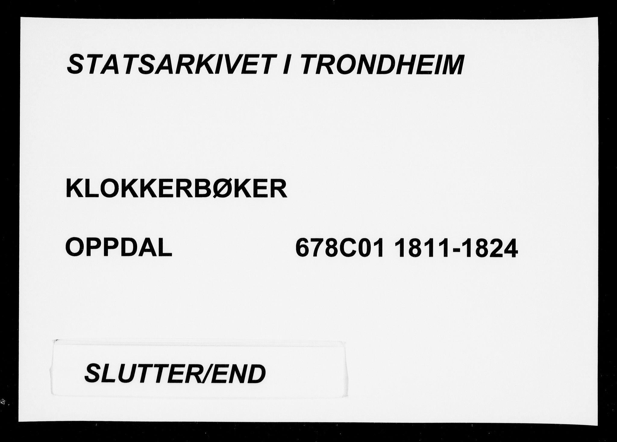 Ministerialprotokoller, klokkerbøker og fødselsregistre - Sør-Trøndelag, SAT/A-1456/678/L0912: Klokkerbok nr. 678C01, 1811-1824