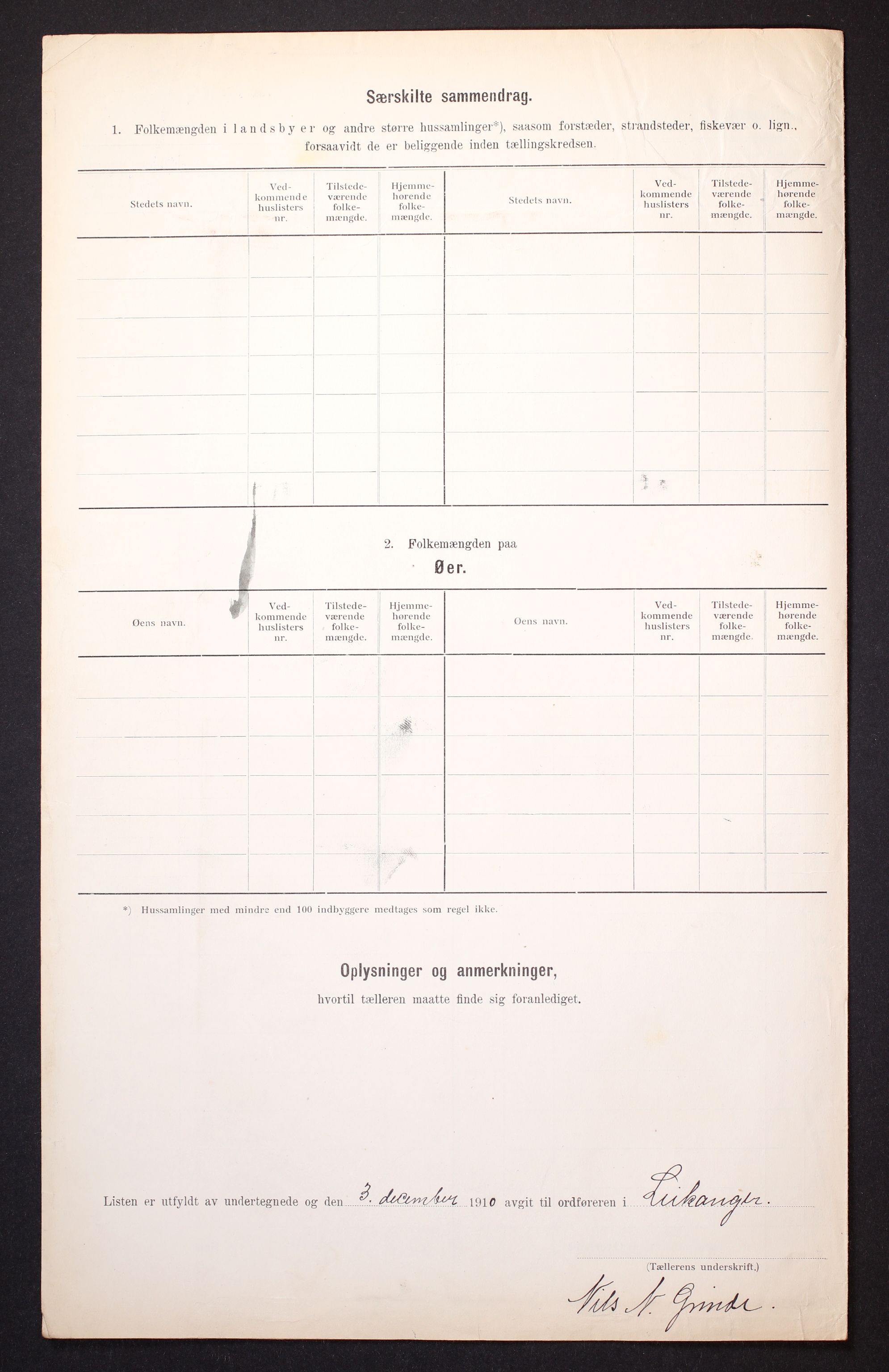 RA, Folketelling 1910 for 1419 Leikanger herred, 1910, s. 6