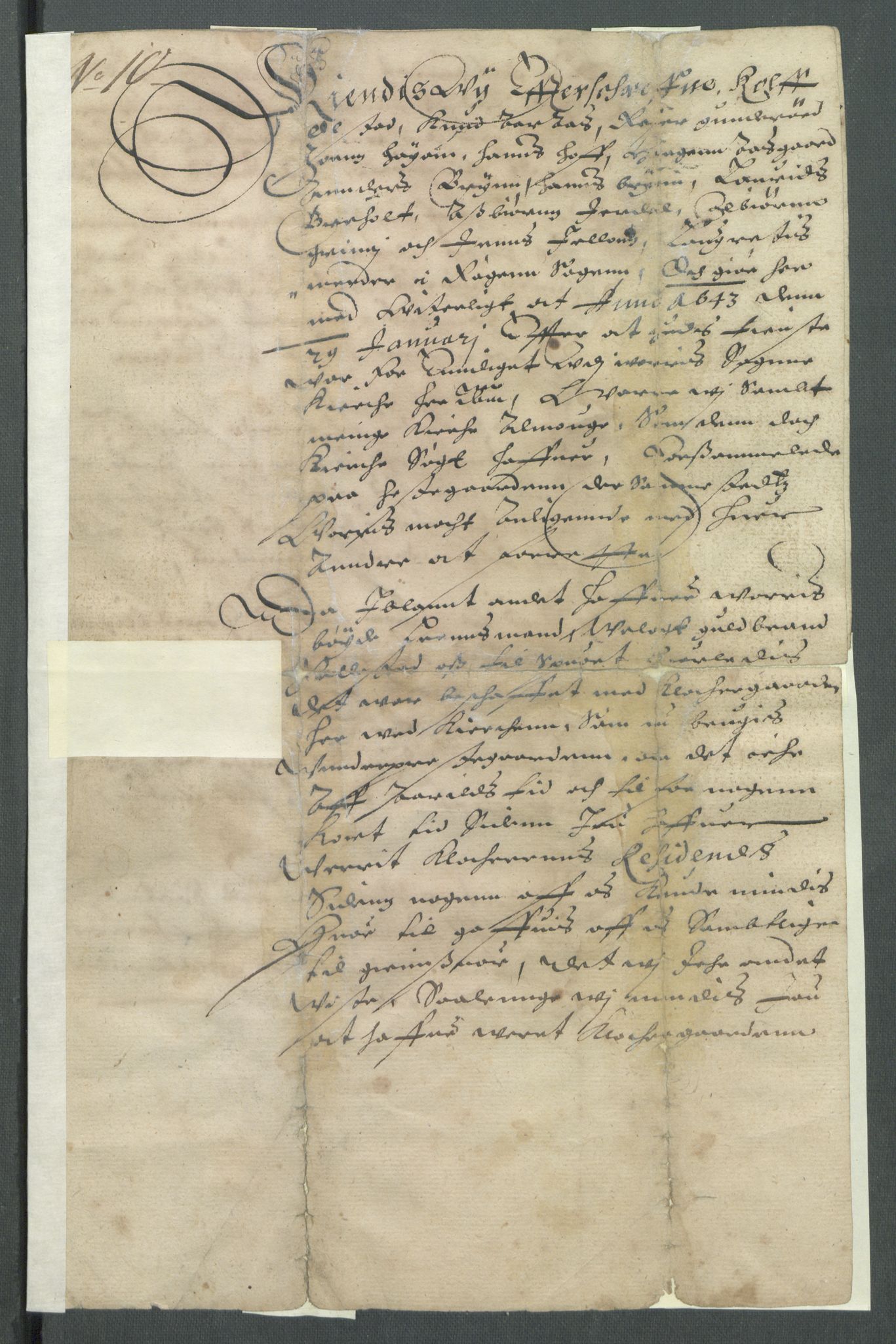 Riksarkivets diplomsamling, AV/RA-EA-5965/F02/L0157: Dokumenter, 1643, s. 21