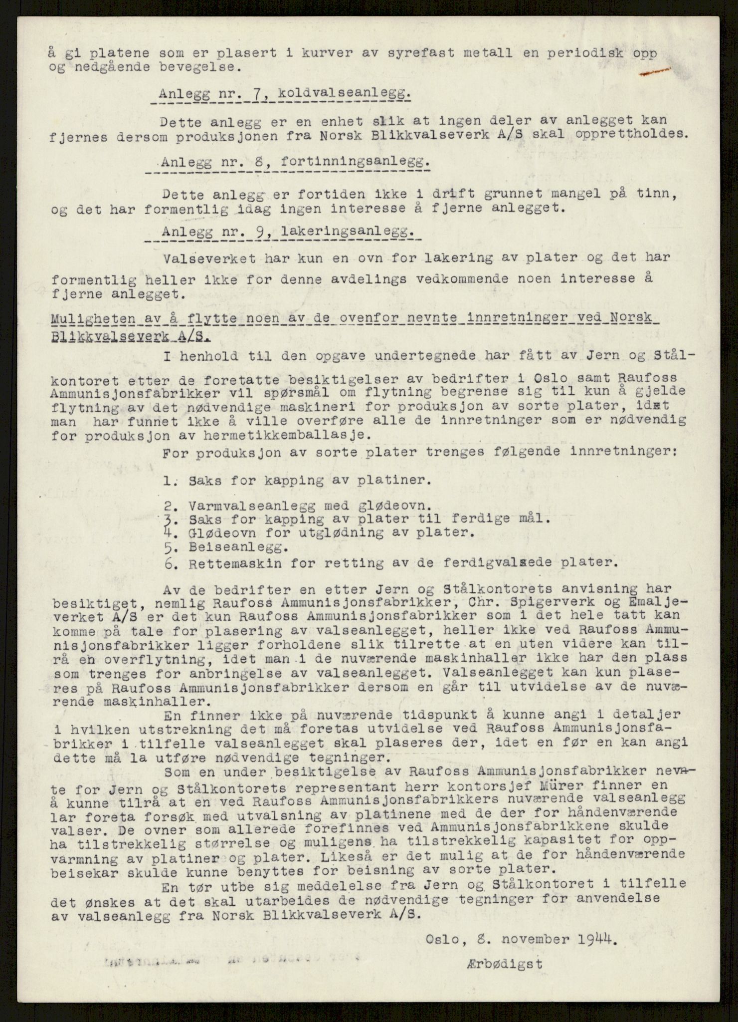 Direktoratet for industriforsyning, Sekretariatet, AV/RA-S-4153/D/Df/L0055: 9. Metallkontoret, 1940-1945, s. 166