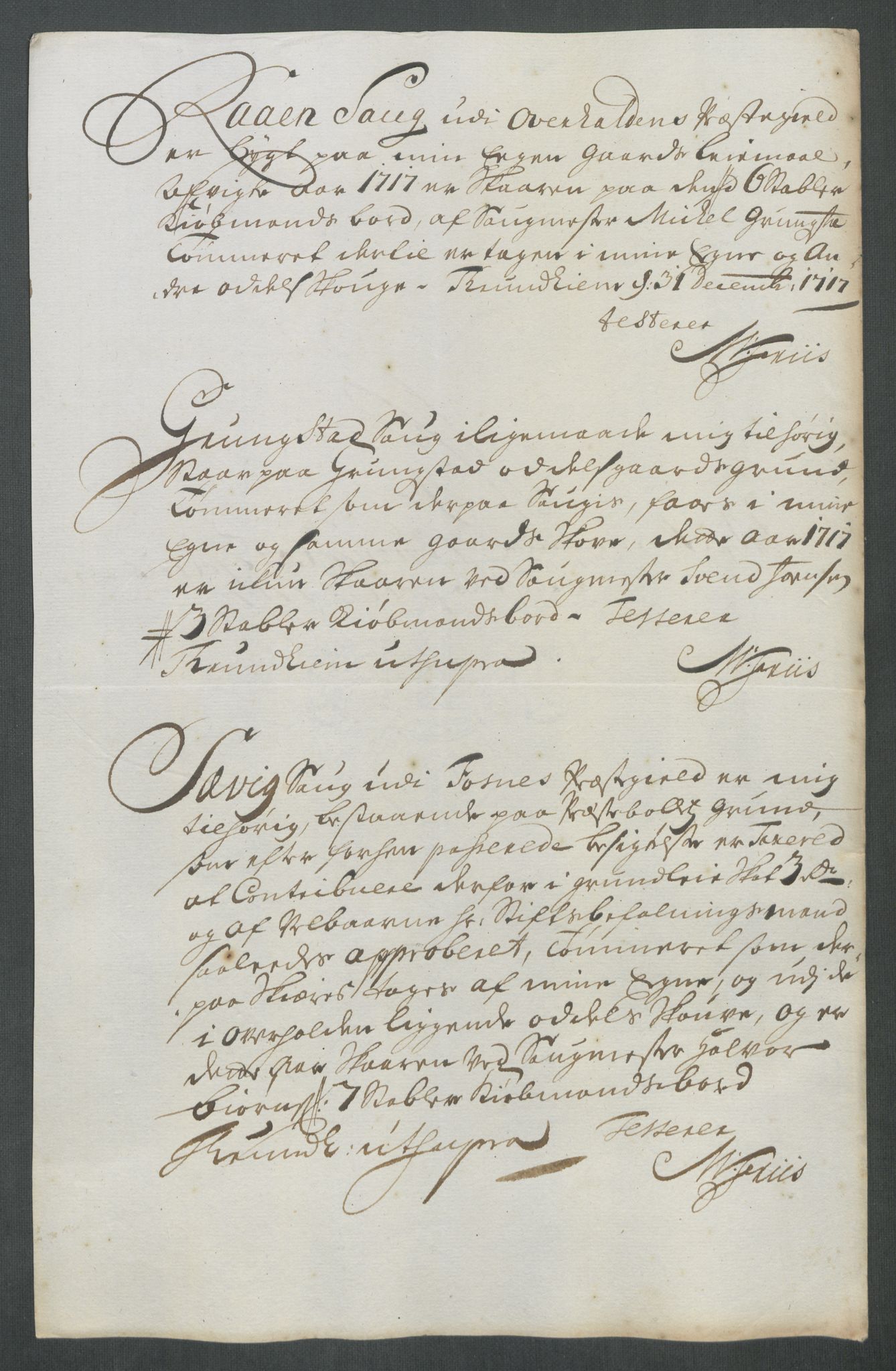 Rentekammeret inntil 1814, Reviderte regnskaper, Fogderegnskap, AV/RA-EA-4092/R64/L4438: Fogderegnskap Namdal, 1717, s. 117