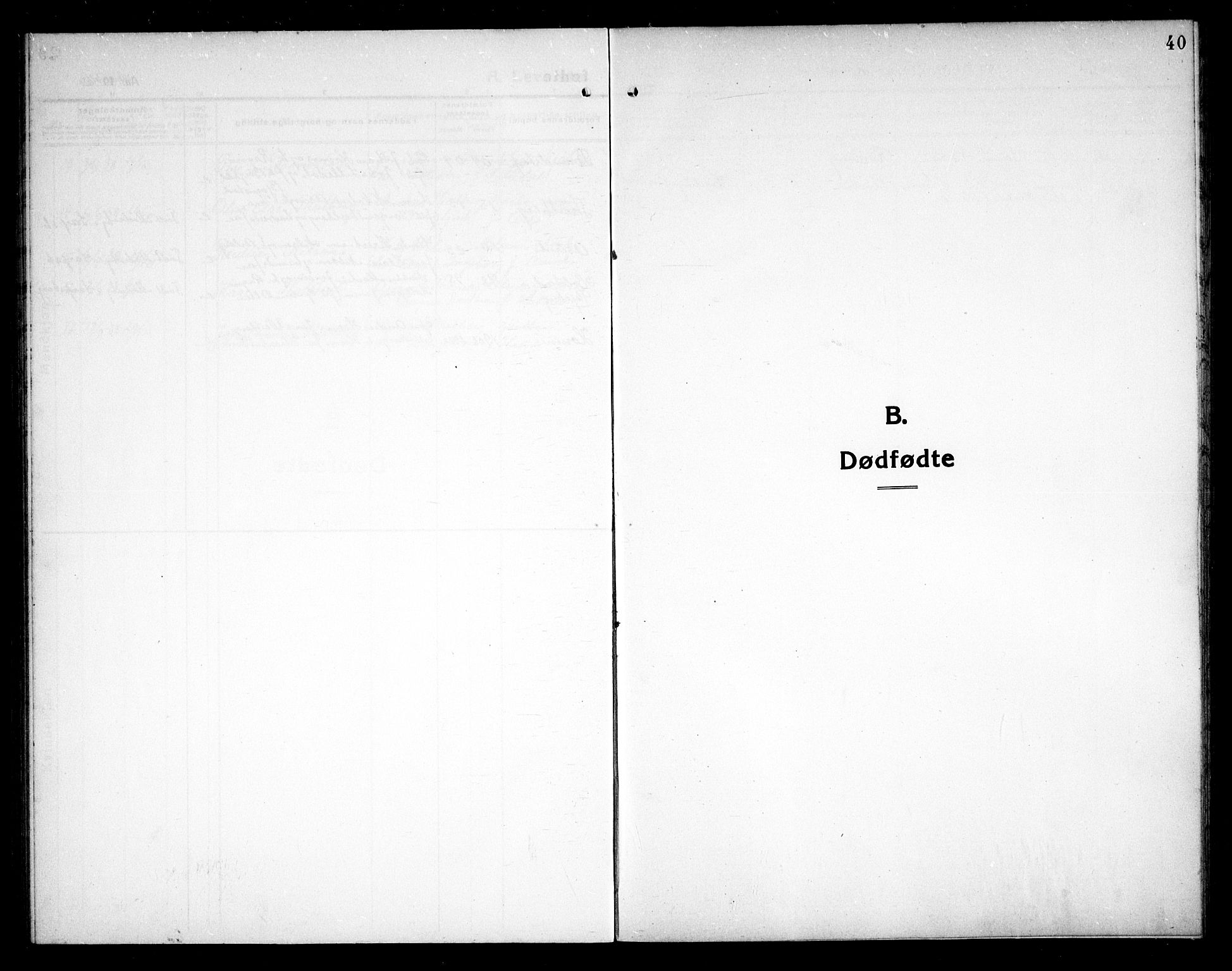 Skjeberg prestekontor Kirkebøker, AV/SAO-A-10923/G/Gb/L0002: Klokkerbok nr. II 2, 1919-1938, s. 40