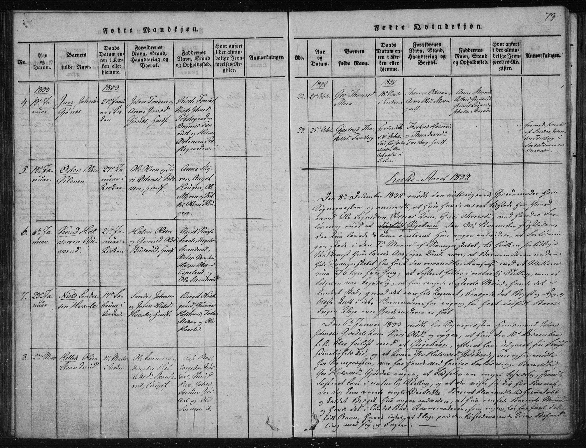 Tinn kirkebøker, AV/SAKO-A-308/F/Fa/L0004: Ministerialbok nr. I 4, 1815-1843, s. 72b-73a
