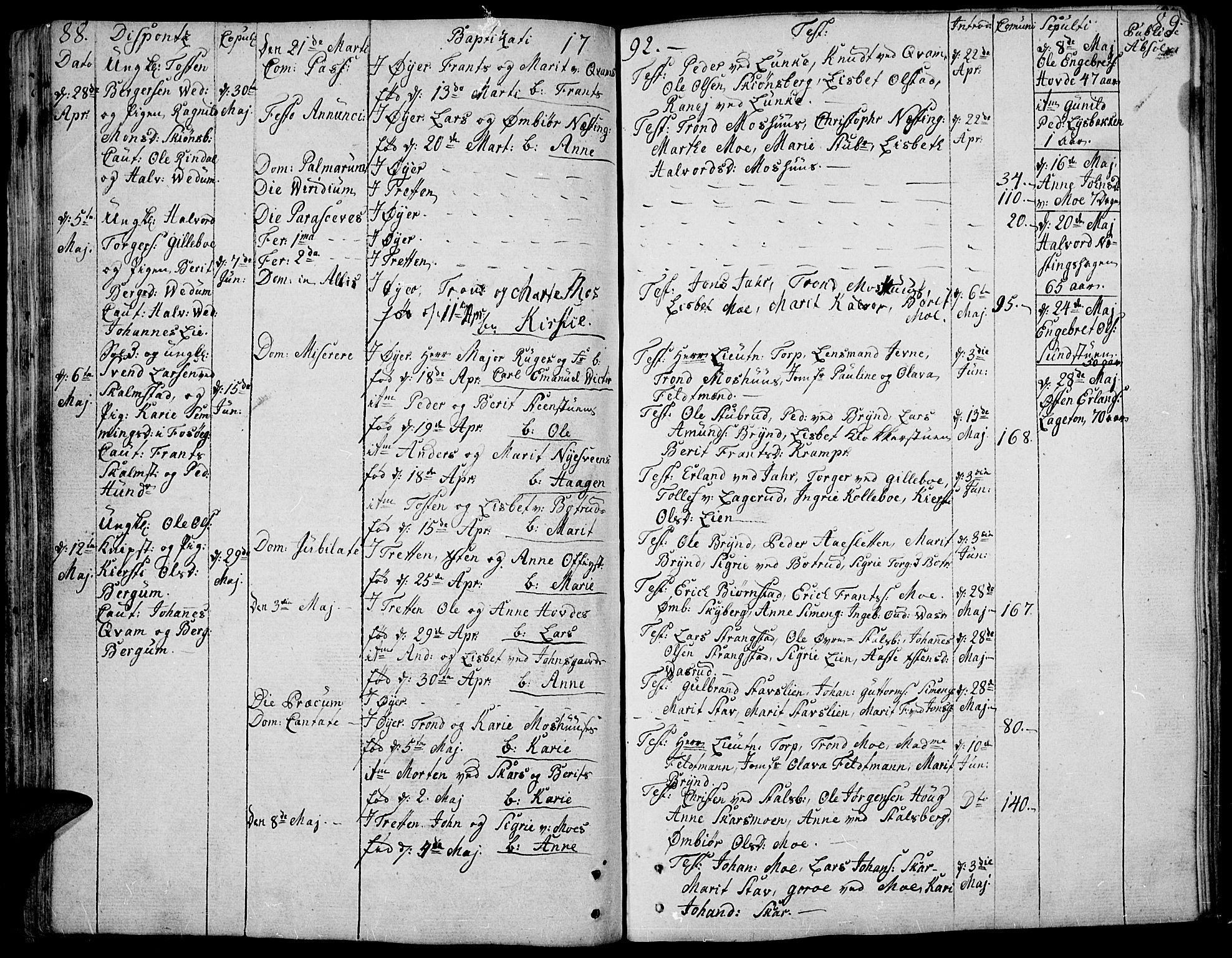 Øyer prestekontor, AV/SAH-PREST-084/H/Ha/Haa/L0003: Ministerialbok nr. 3, 1784-1824, s. 88-89