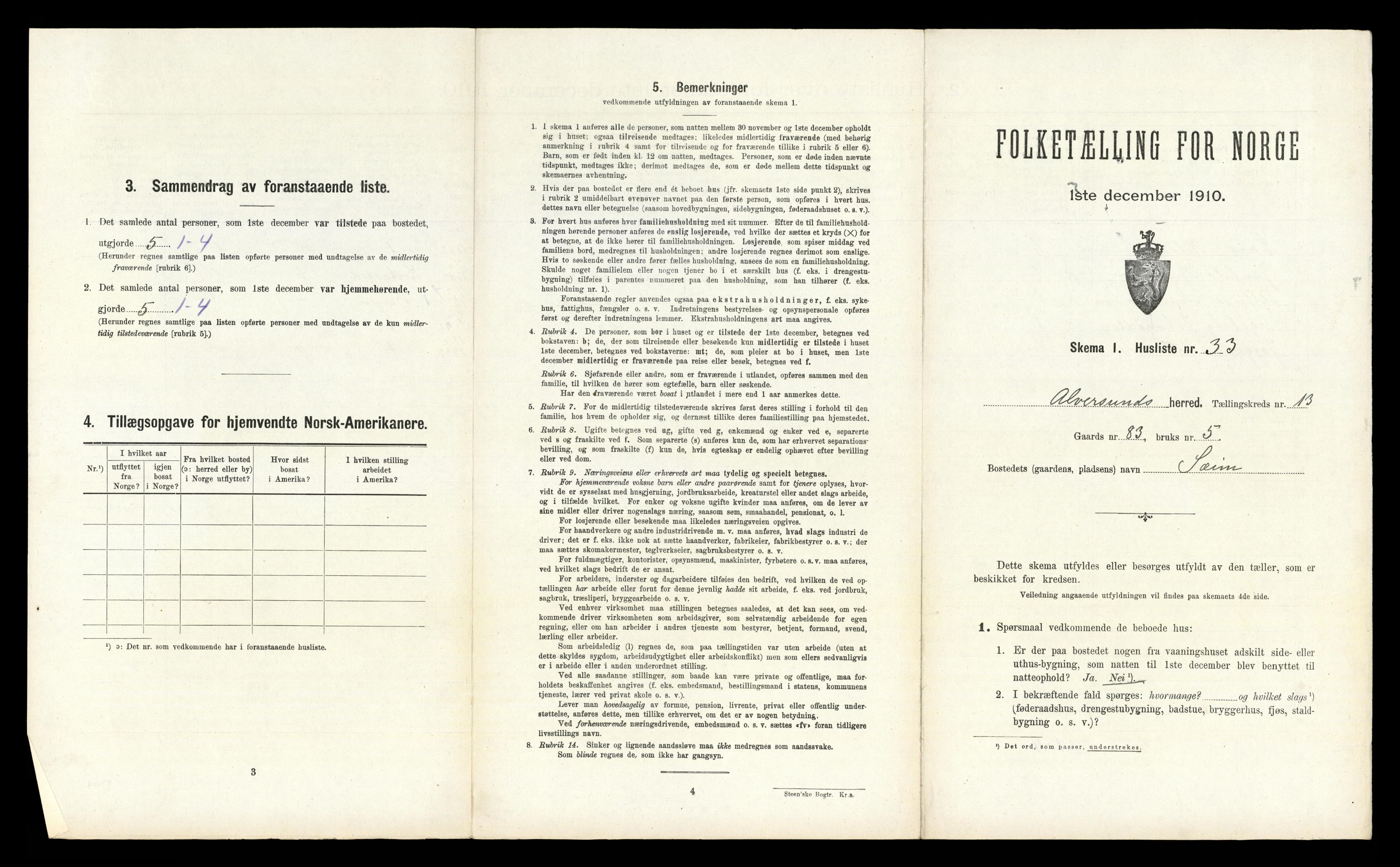 RA, Folketelling 1910 for 1257 Alversund herred, 1910, s. 970