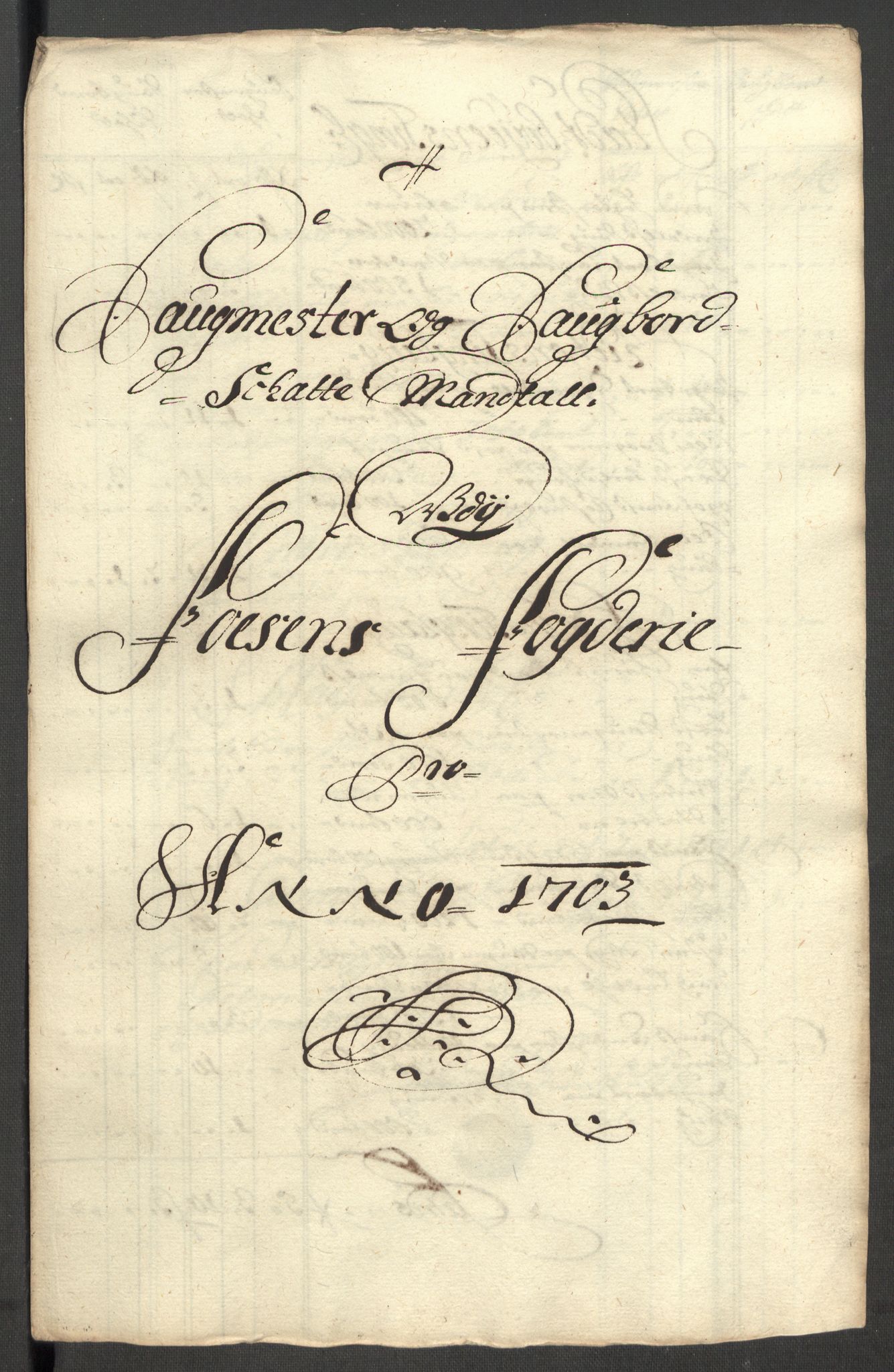 Rentekammeret inntil 1814, Reviderte regnskaper, Fogderegnskap, RA/EA-4092/R57/L3855: Fogderegnskap Fosen, 1702-1703, s. 328